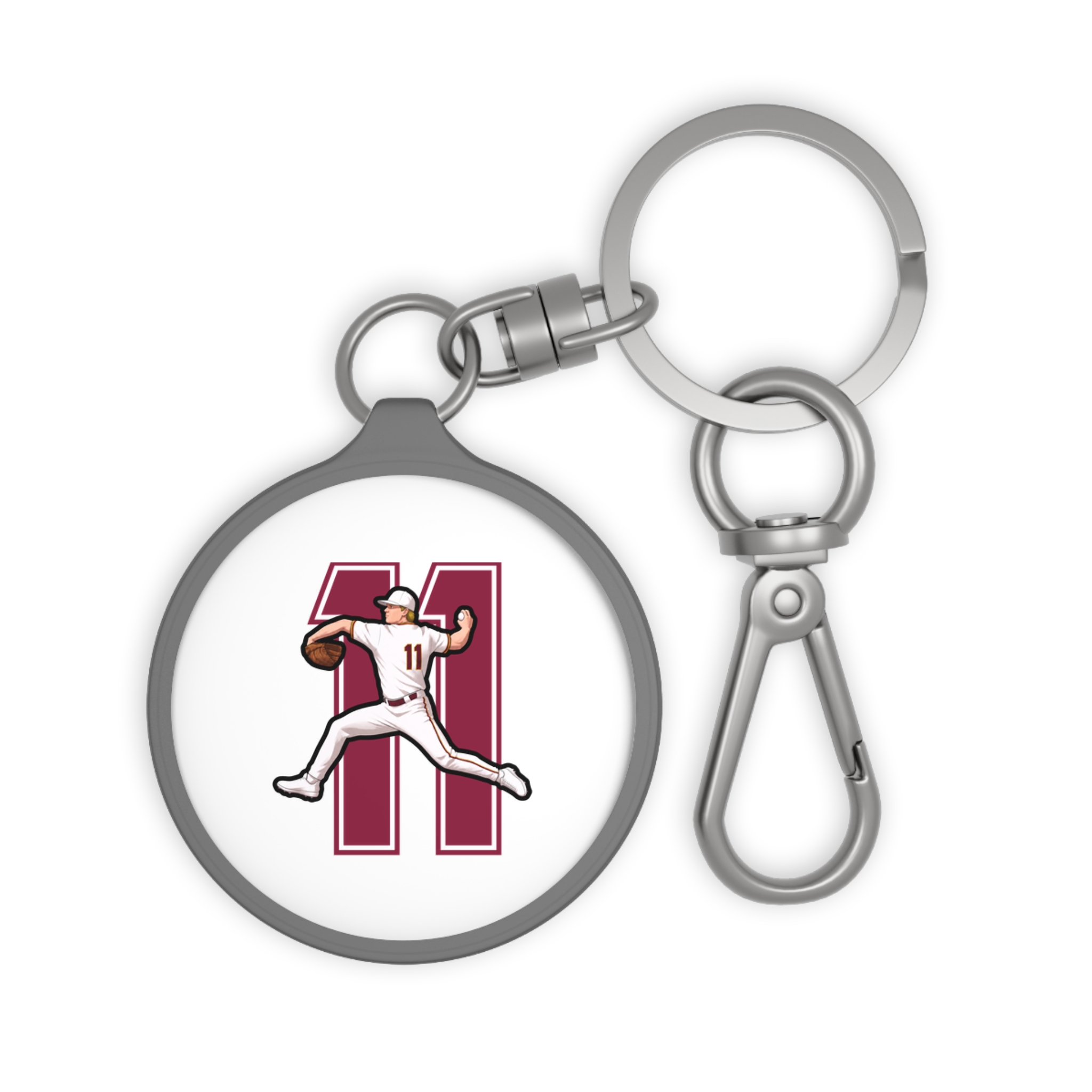 Keychain — character_number in Grey