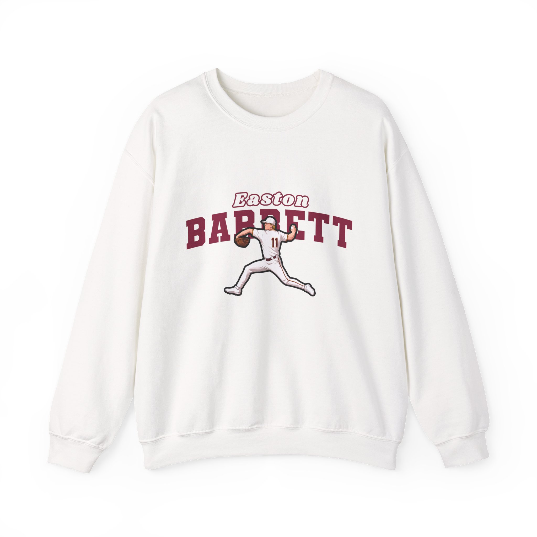 Crewneck Sweatshirt — character_name_arch in White