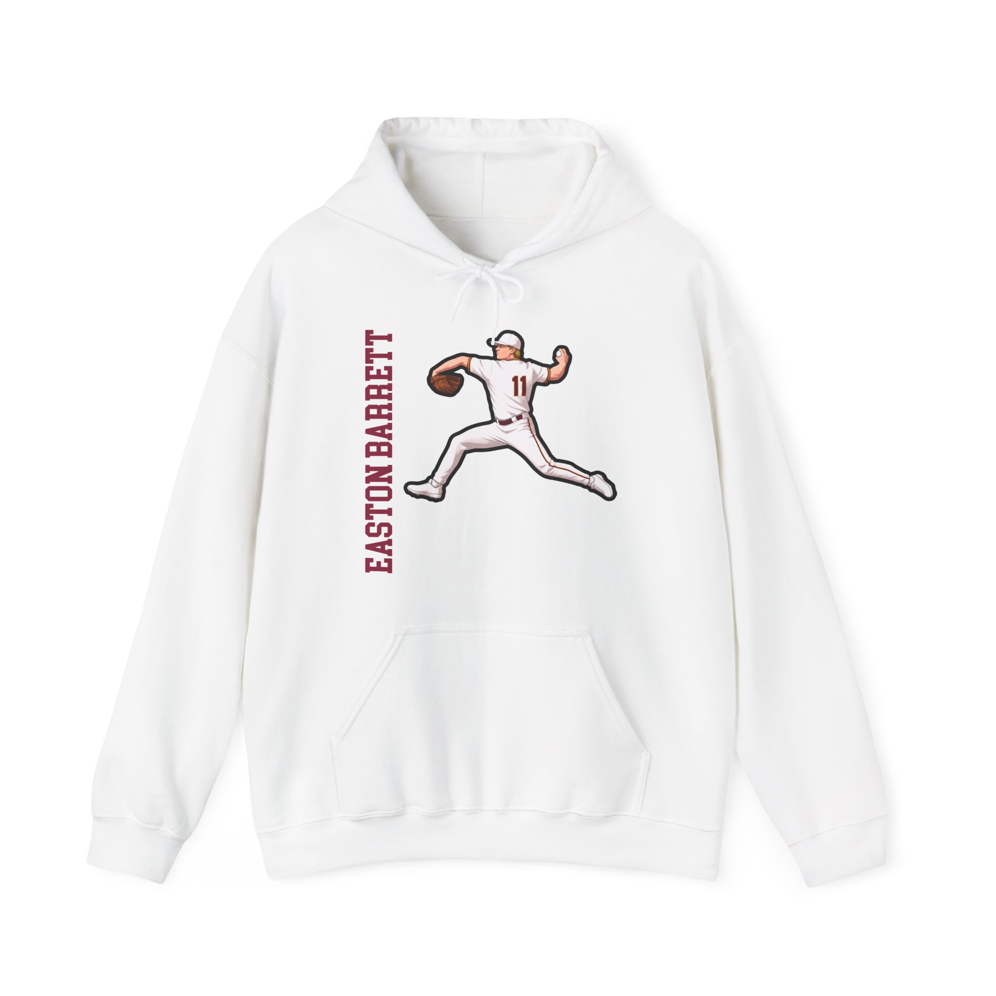 Hoodie — character_name_vertical in White