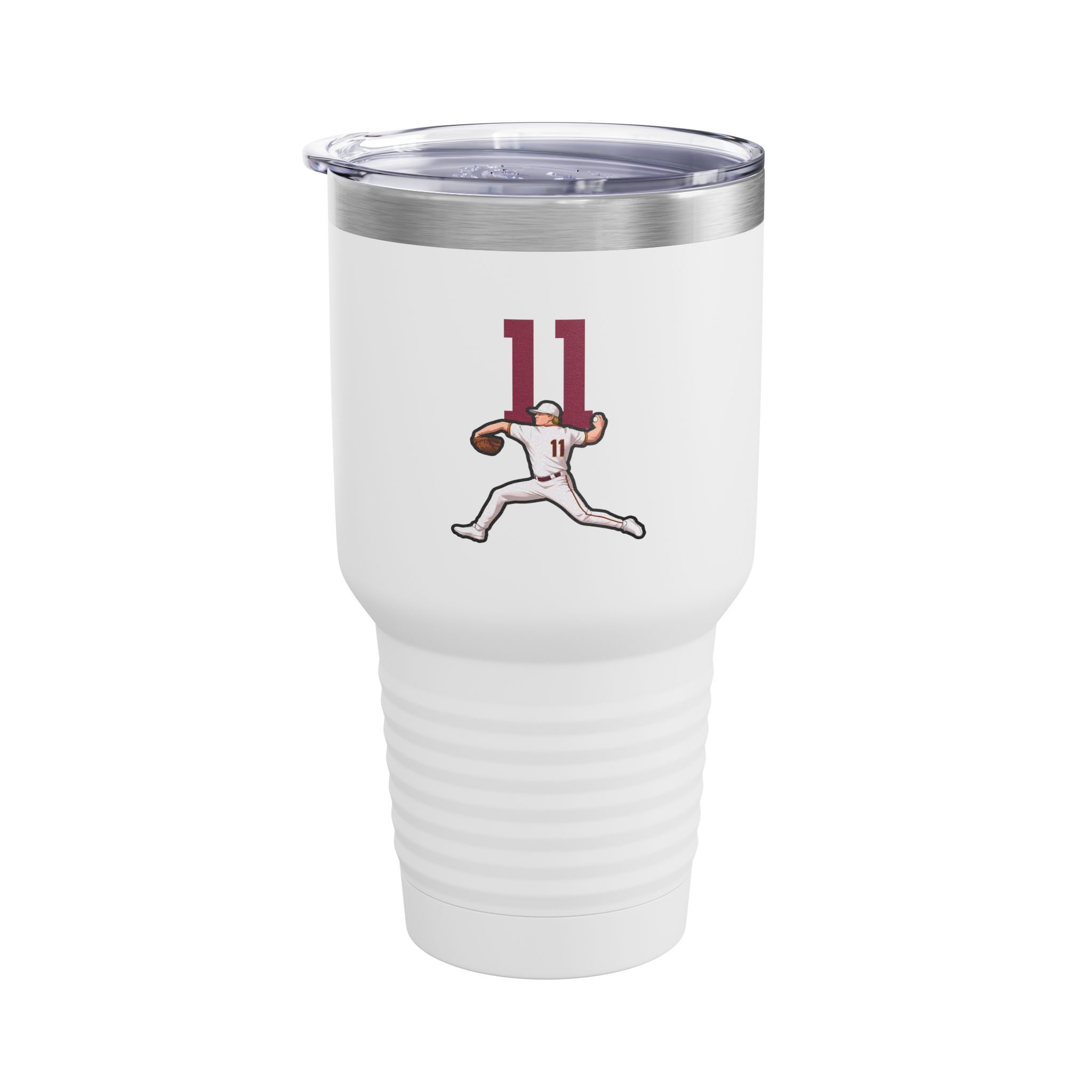 30oz Tumbler — character_number_top in White