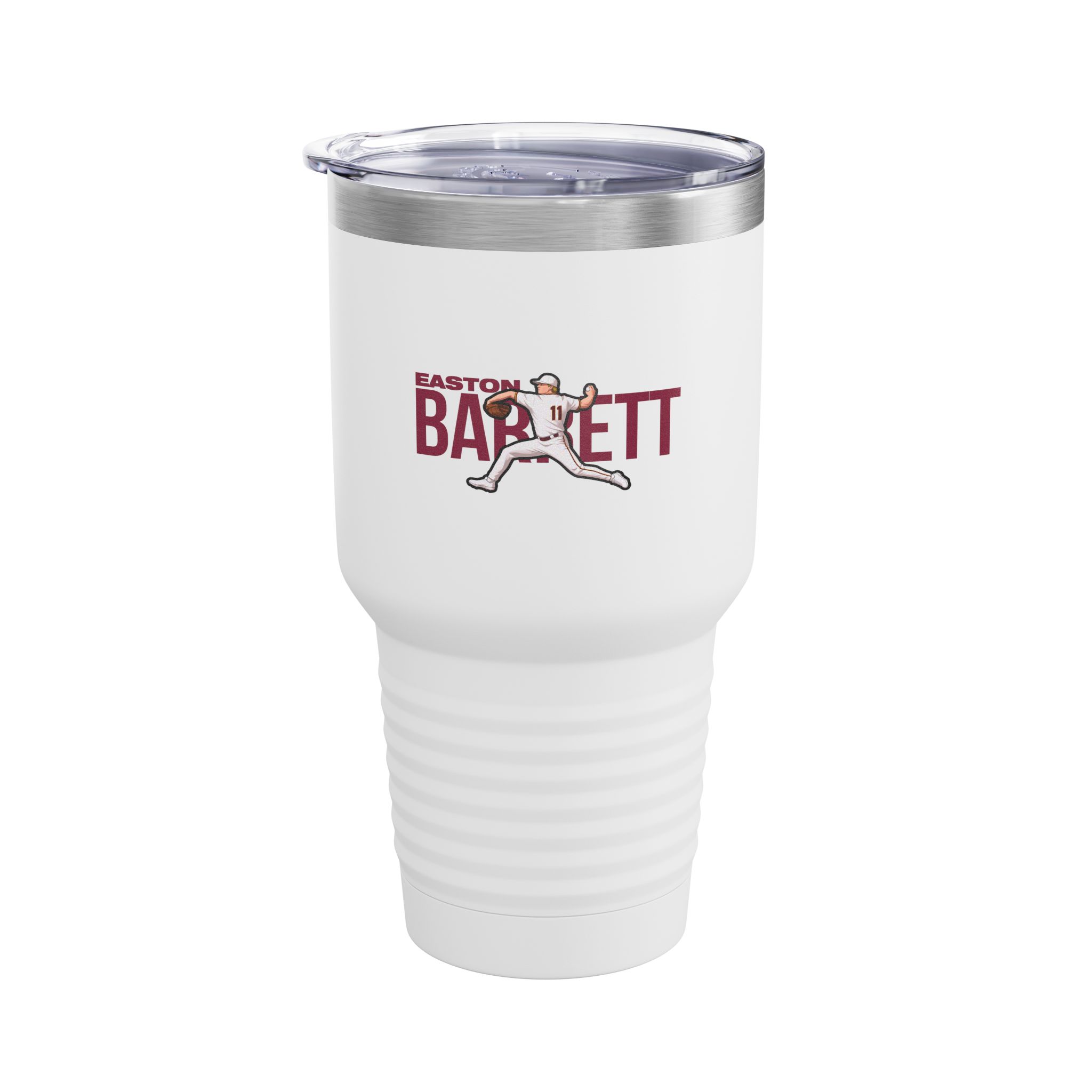 30oz Tumbler — character_player_name in White