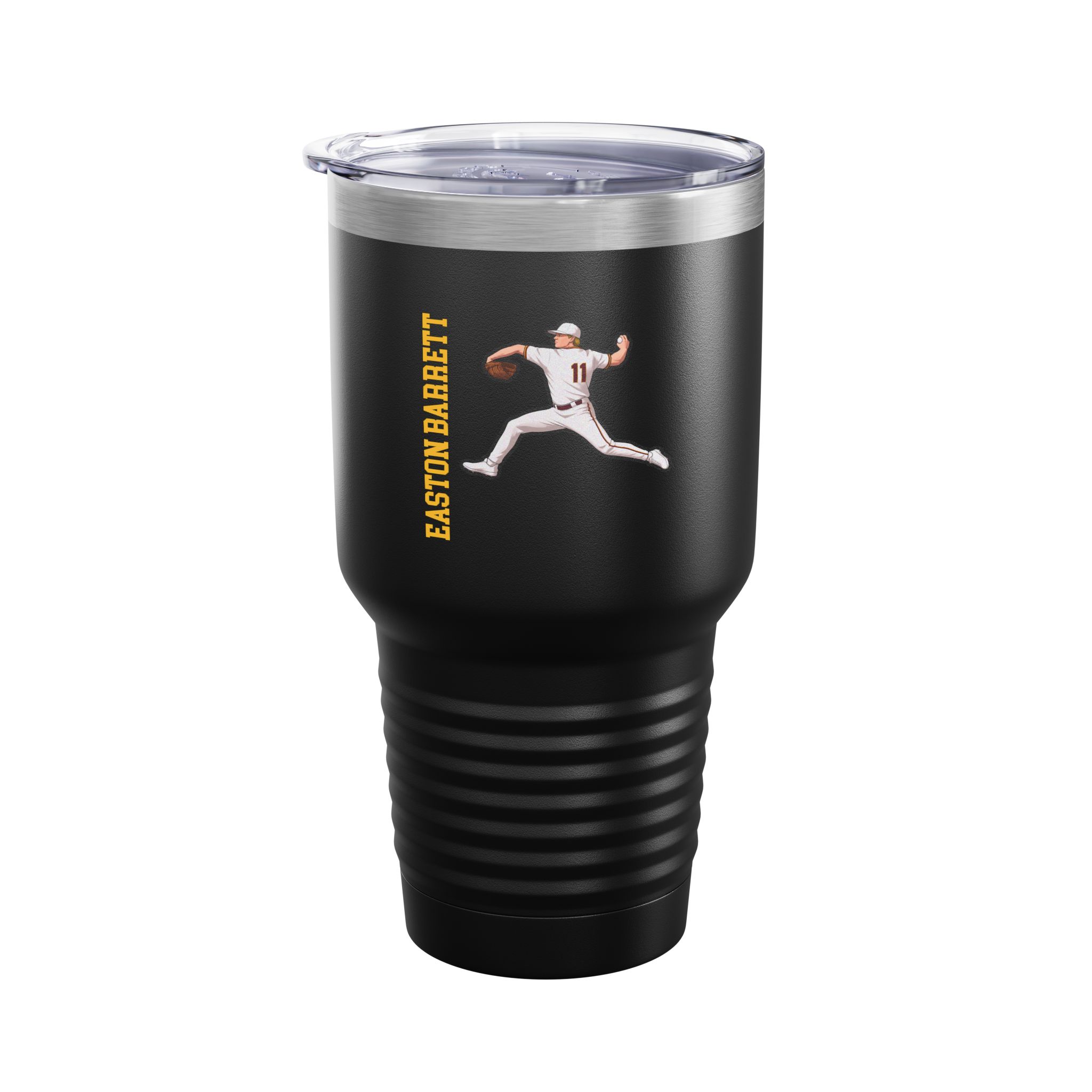 30oz Tumbler — character_name_vertical in Black