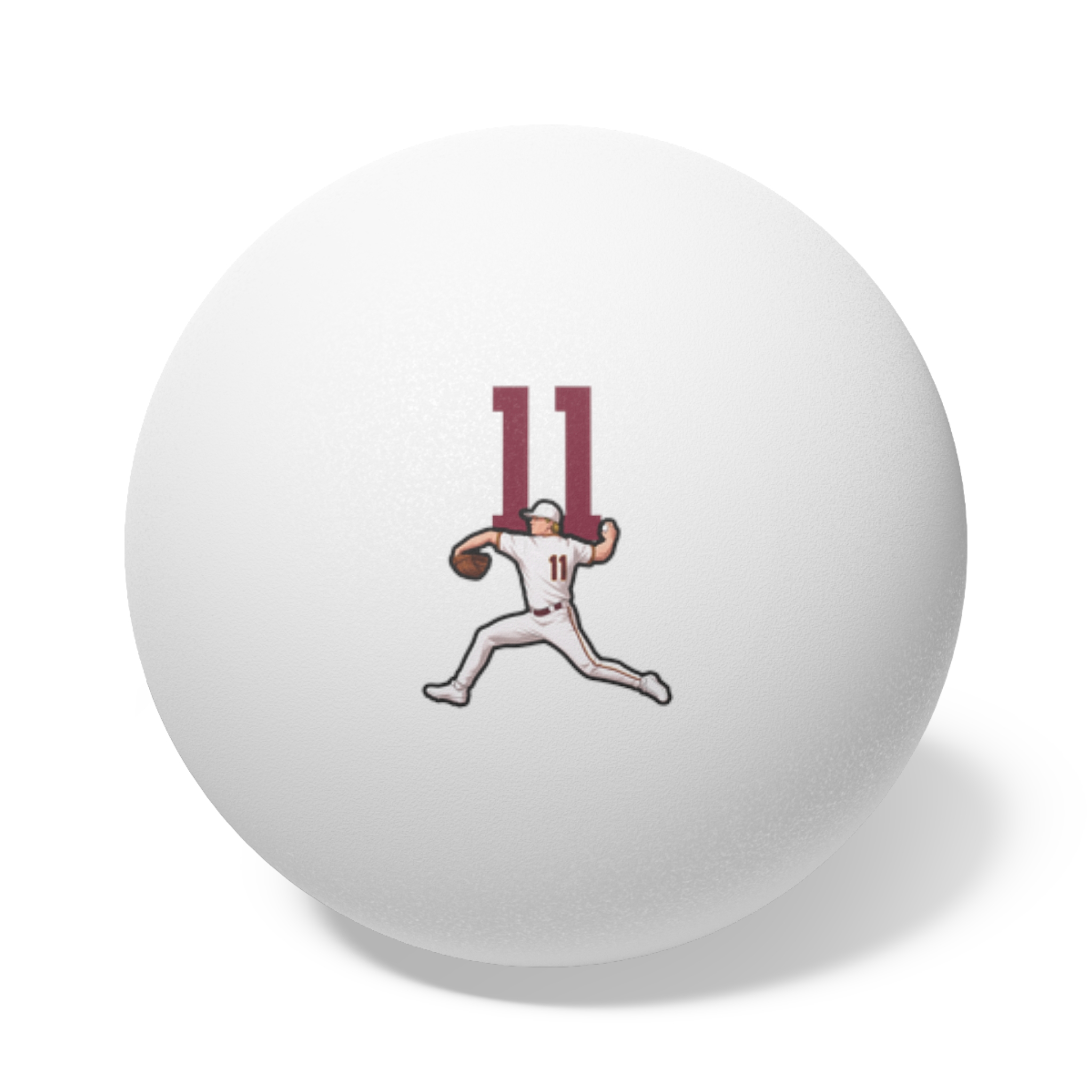 Ping Pong Balls, 6 pcs — character_number_top in White