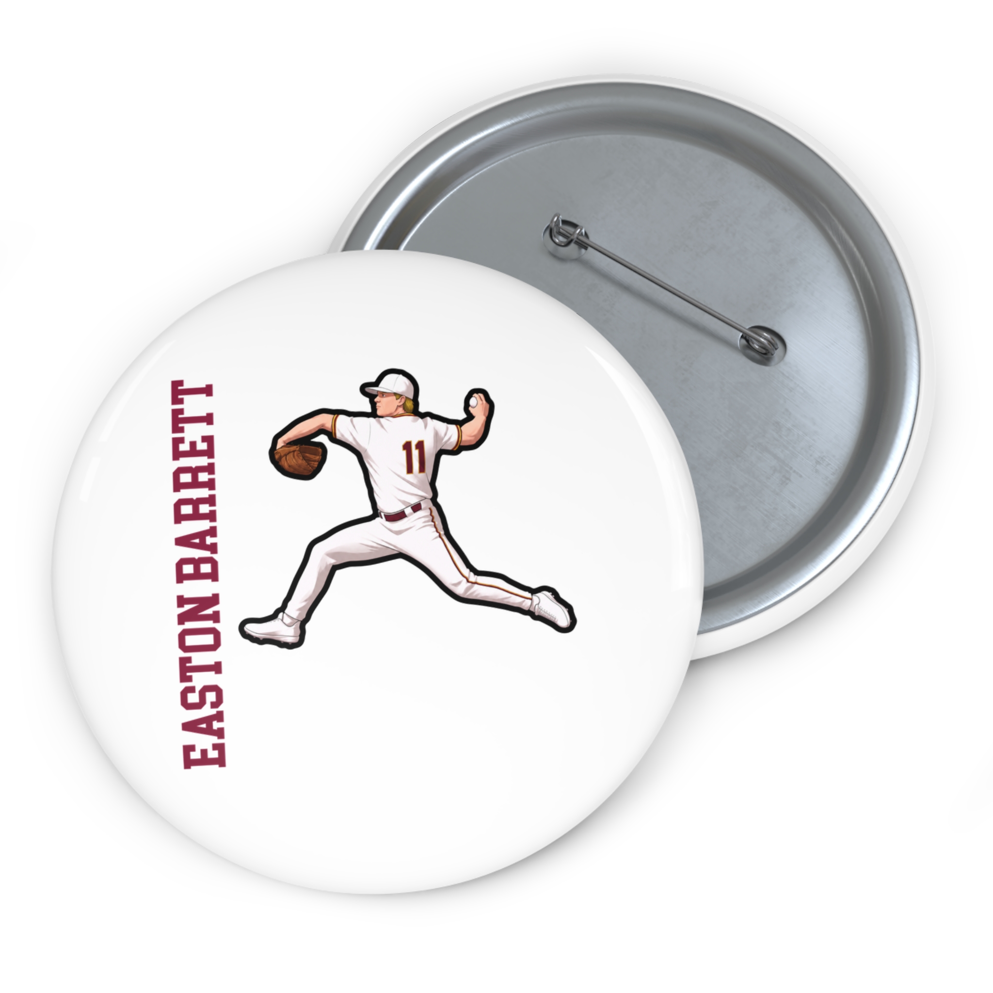 Game Day Pin — character_name_vertical in Classic