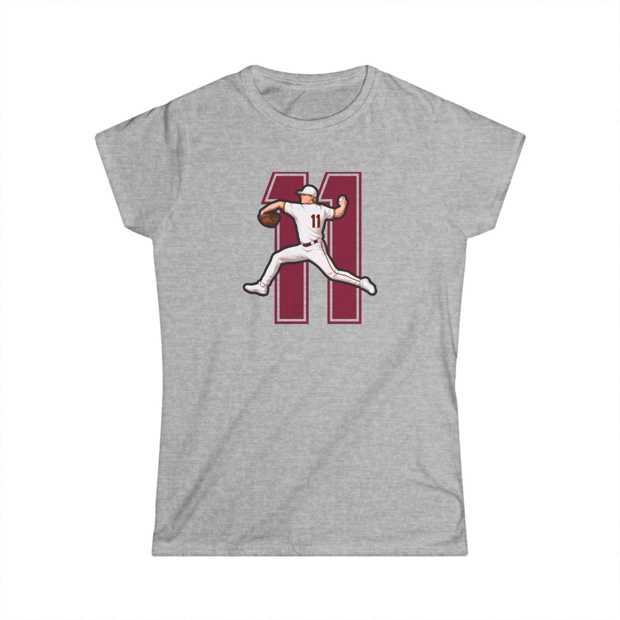 Women's Softstyle Tee — character_number in Grey