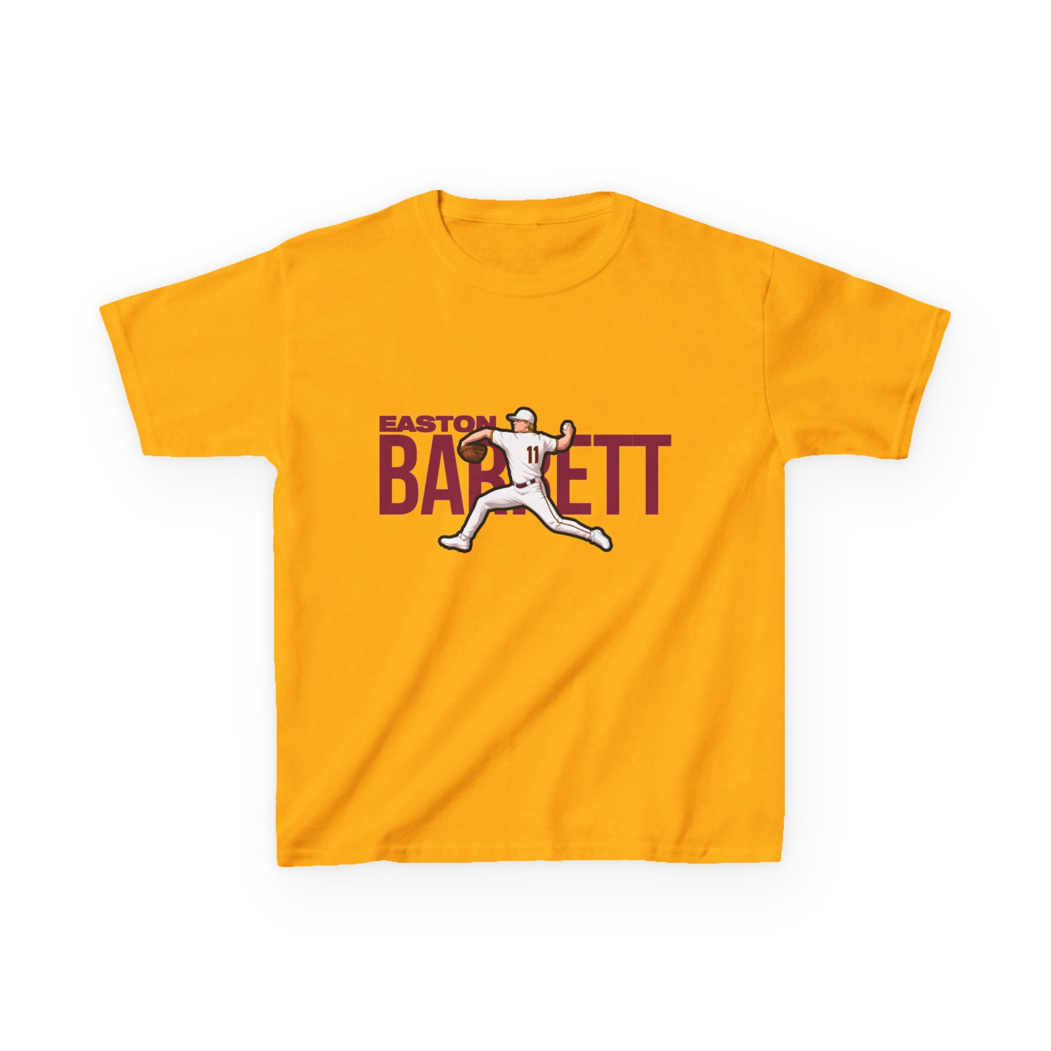 Youth Tee — character_player_name in Gold