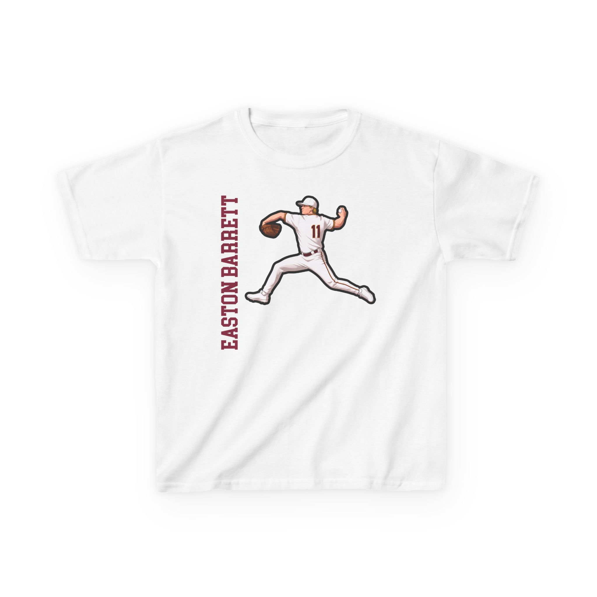 Youth Tee — character_name_vertical in White