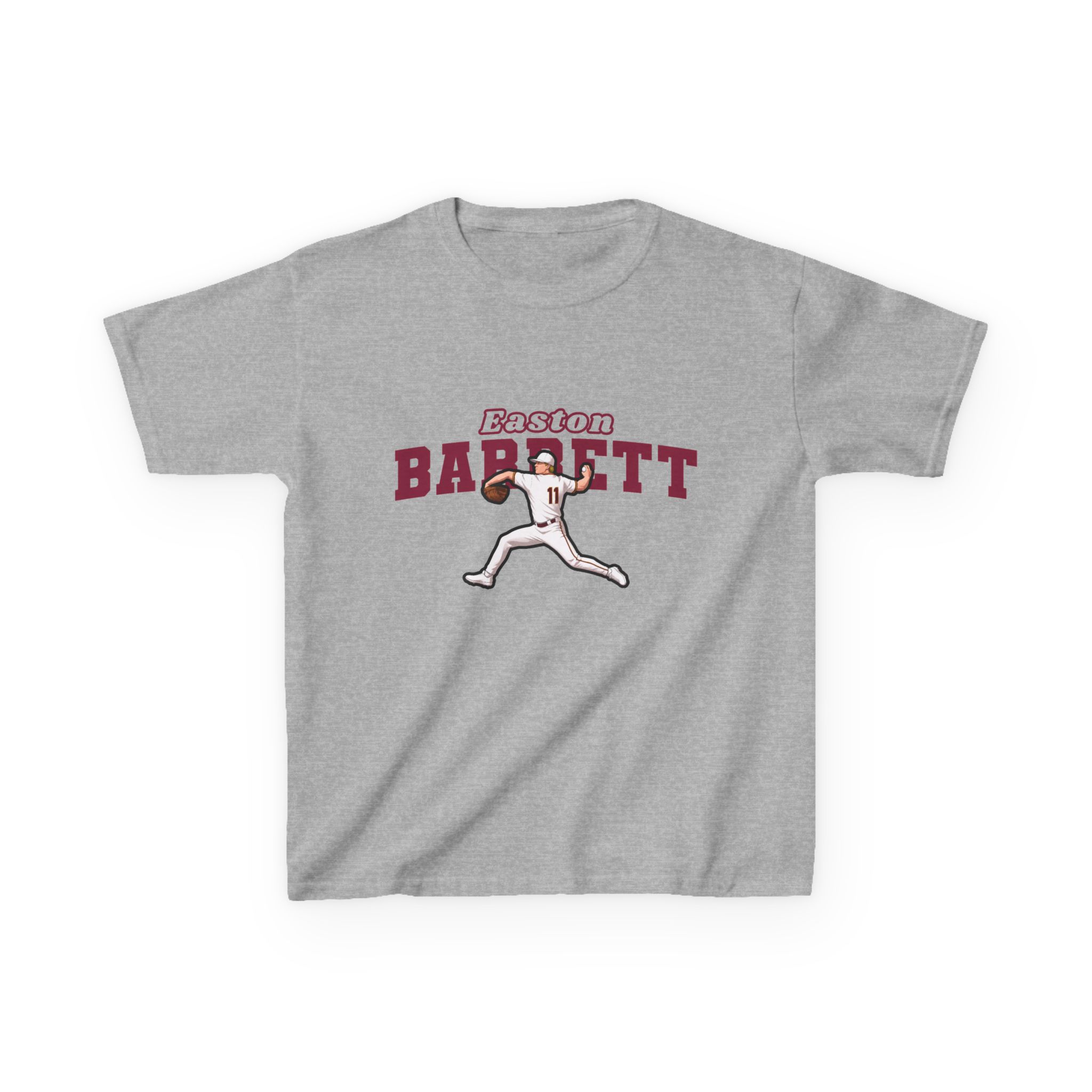 Youth Tee — character_name_arch in Grey