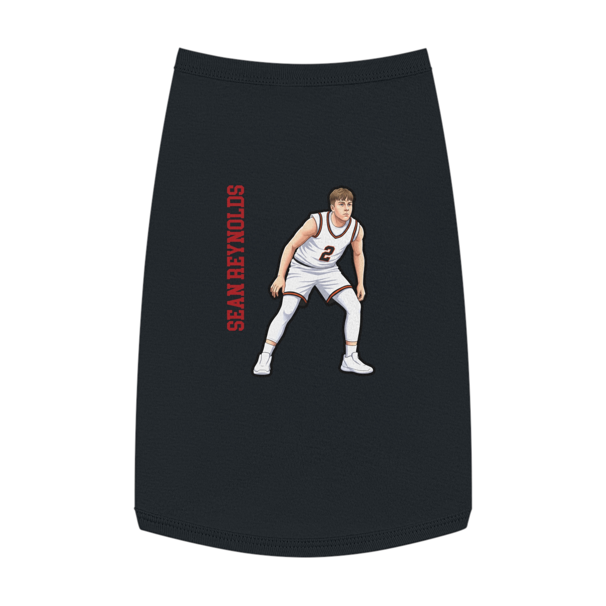 Pet Tank Top — character_name_vertical in White