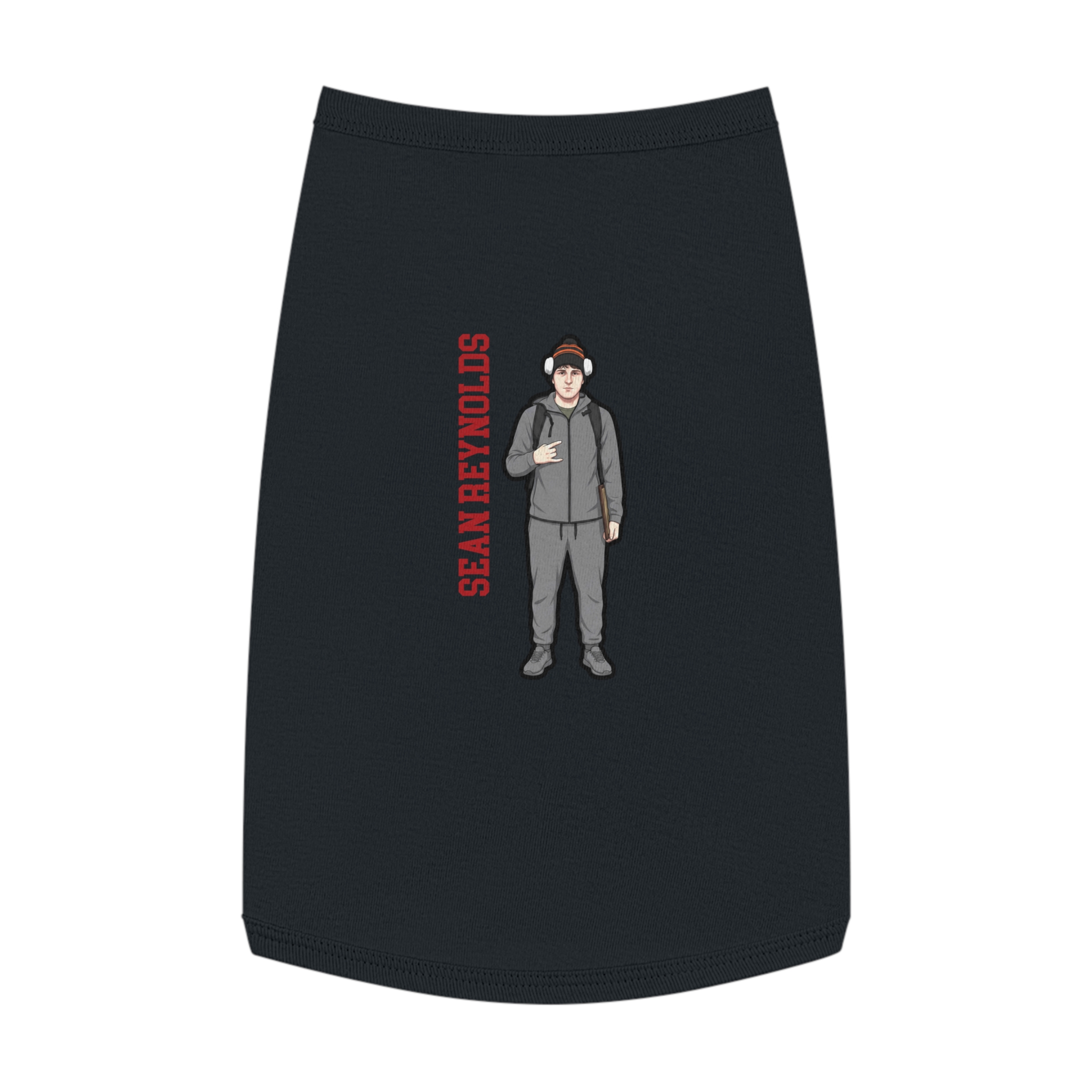 Pet Tank Top — character_name_vertical in White