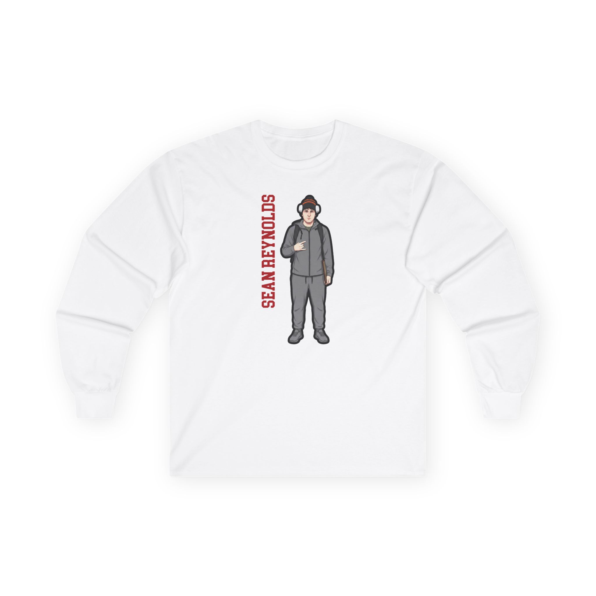 Long Sleeve Tee — character_name_vertical in White