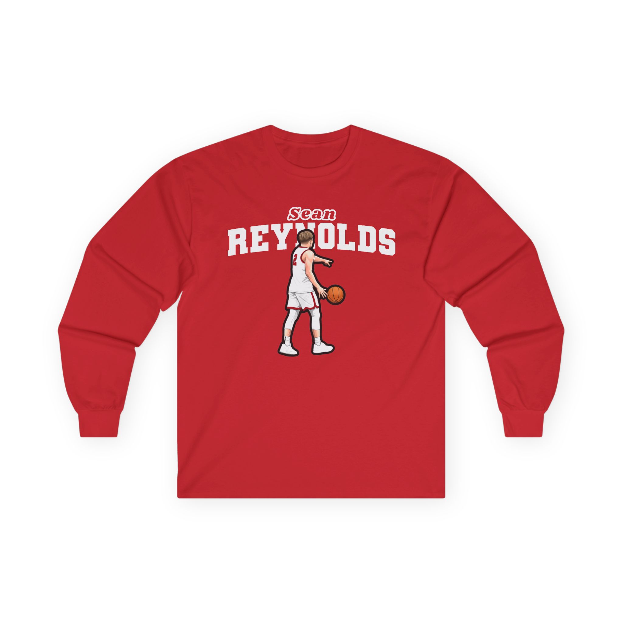 Long Sleeve Tee — character_name_arch in Red