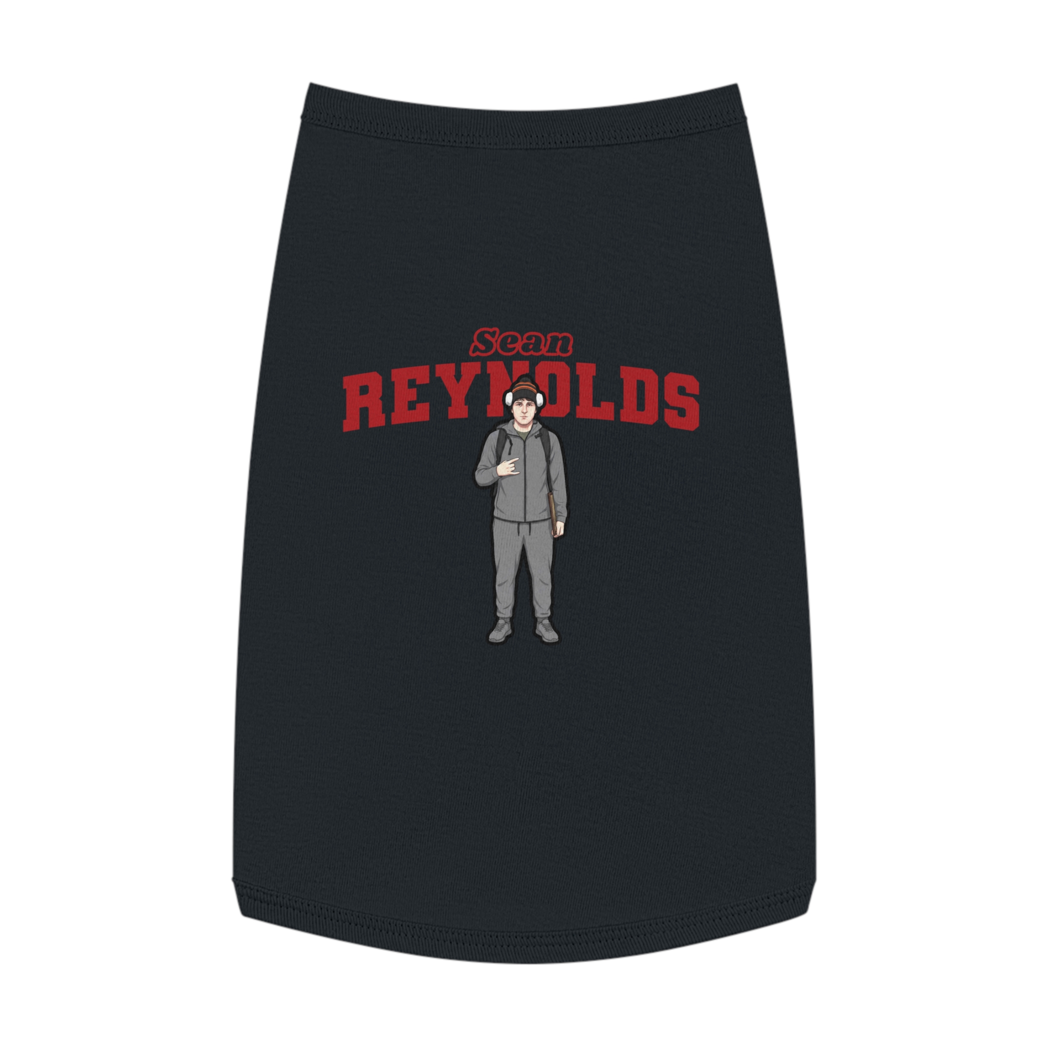 Pet Tank Top — character_name_arch in Black