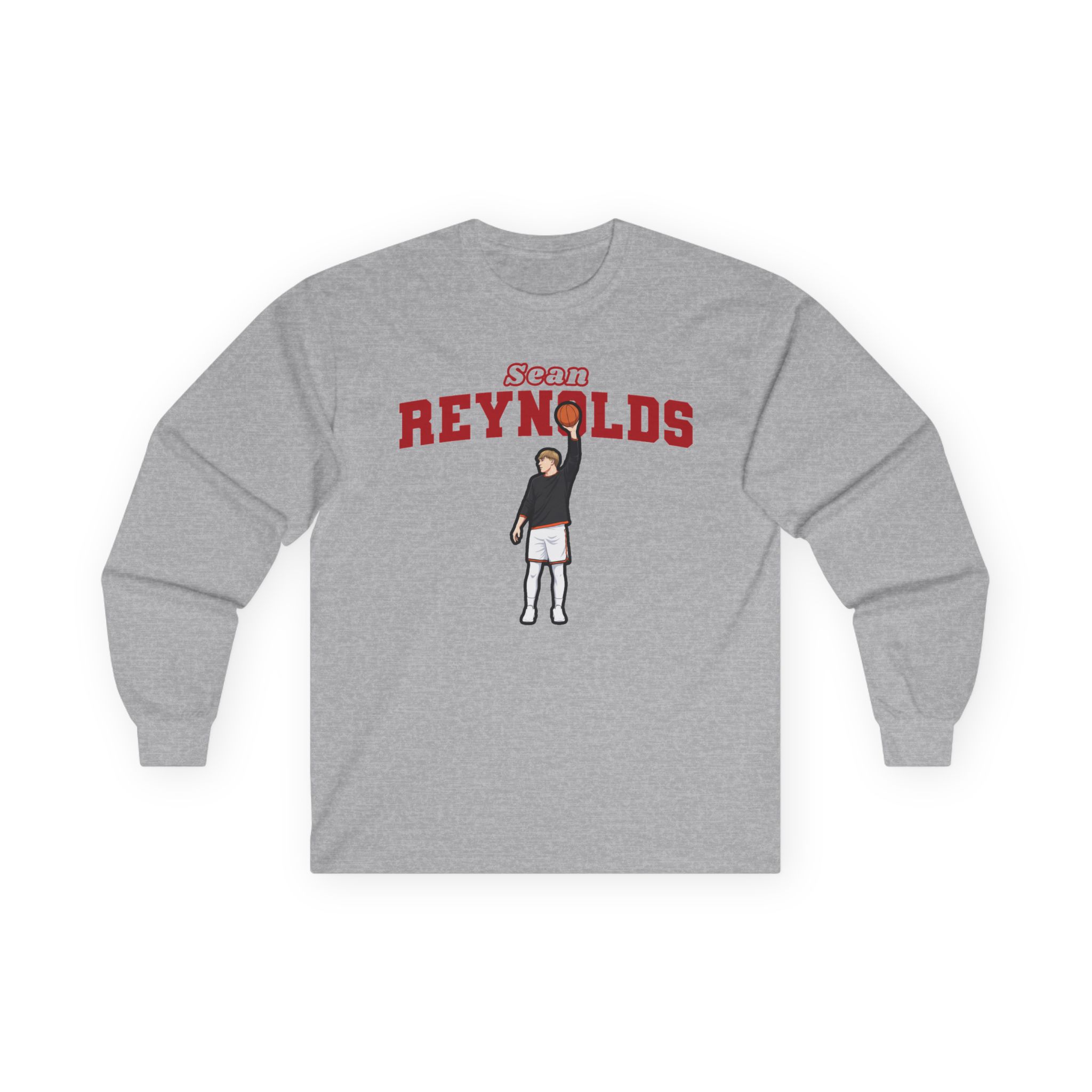 Long Sleeve Tee — character_name_arch in Grey