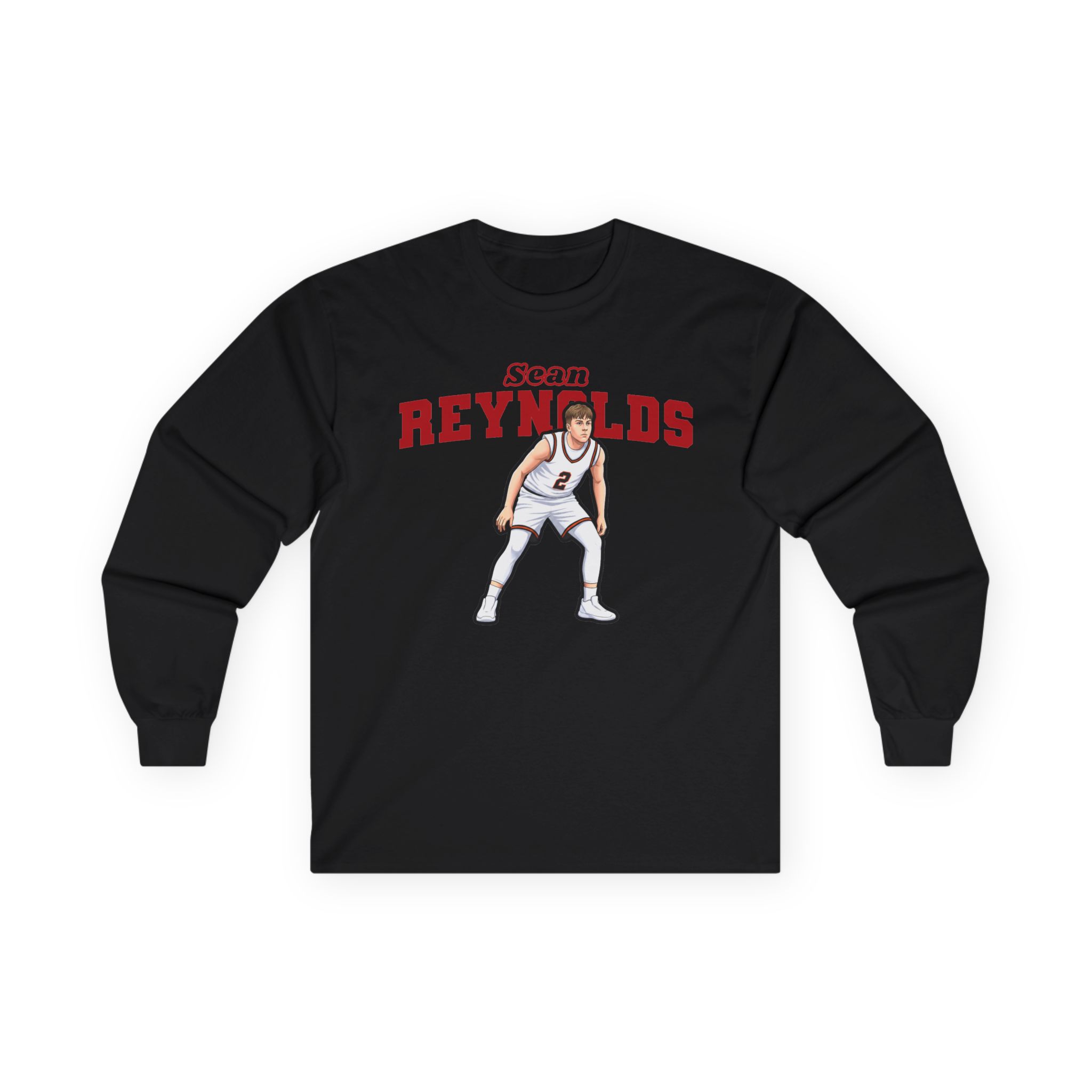 Long Sleeve Tee — character_name_arch in Black
