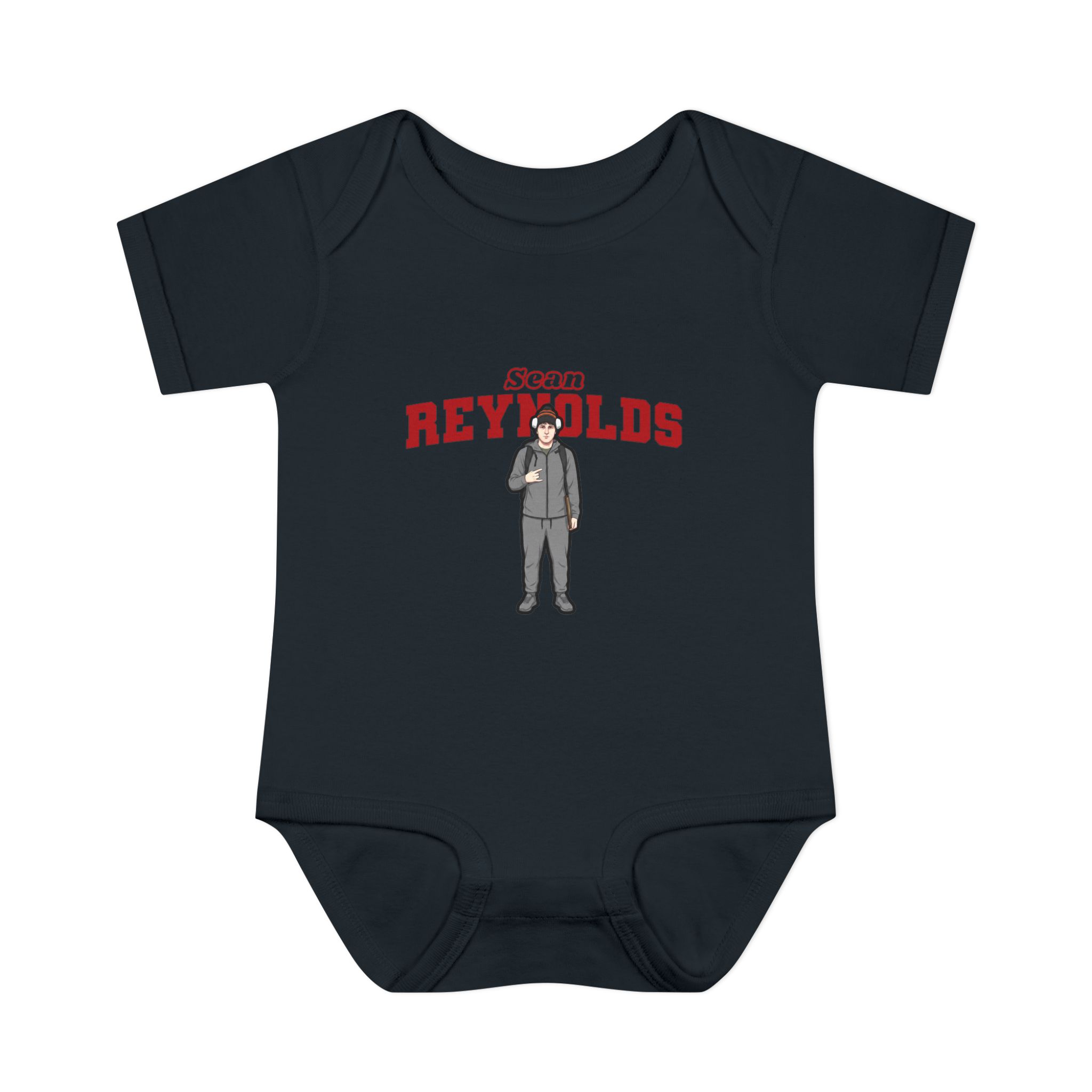 Baby Onesie — character_name_arch in Black