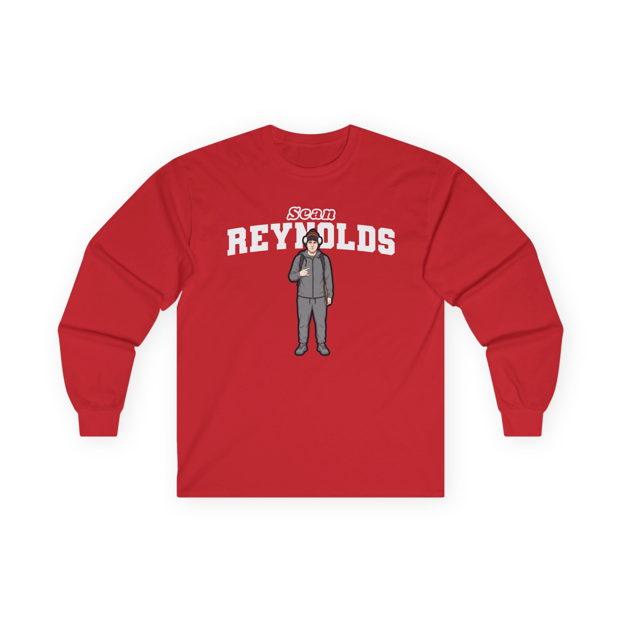 Long Sleeve Tee — character_name_arch in Red
