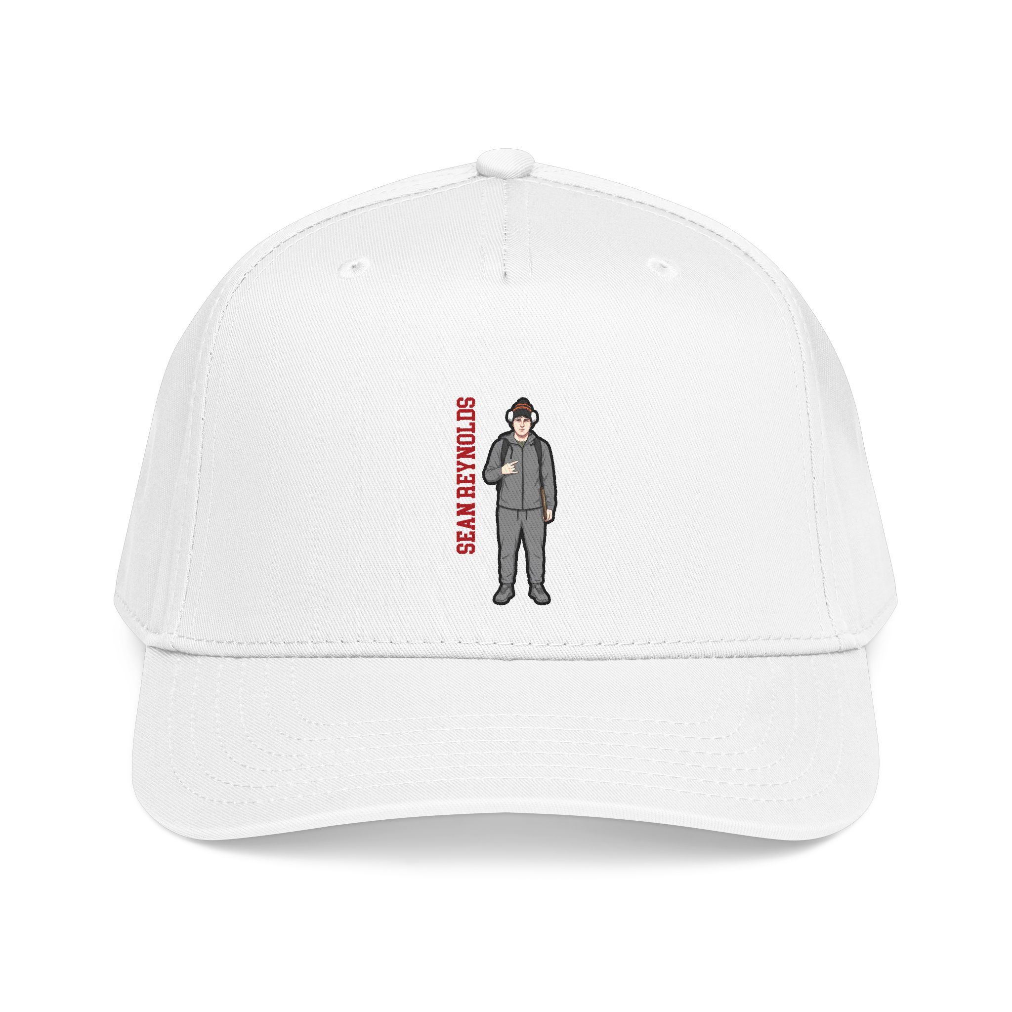Baseball Cap — character_name_vertical in White