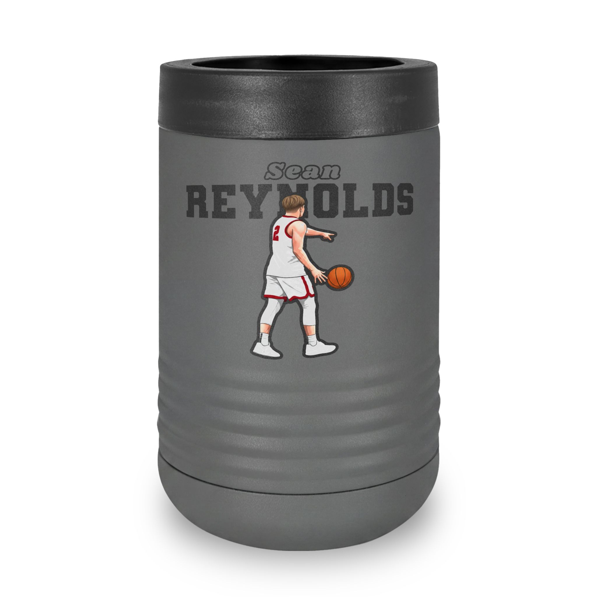 Stainless Can Cooler — character_name_arch in Grey