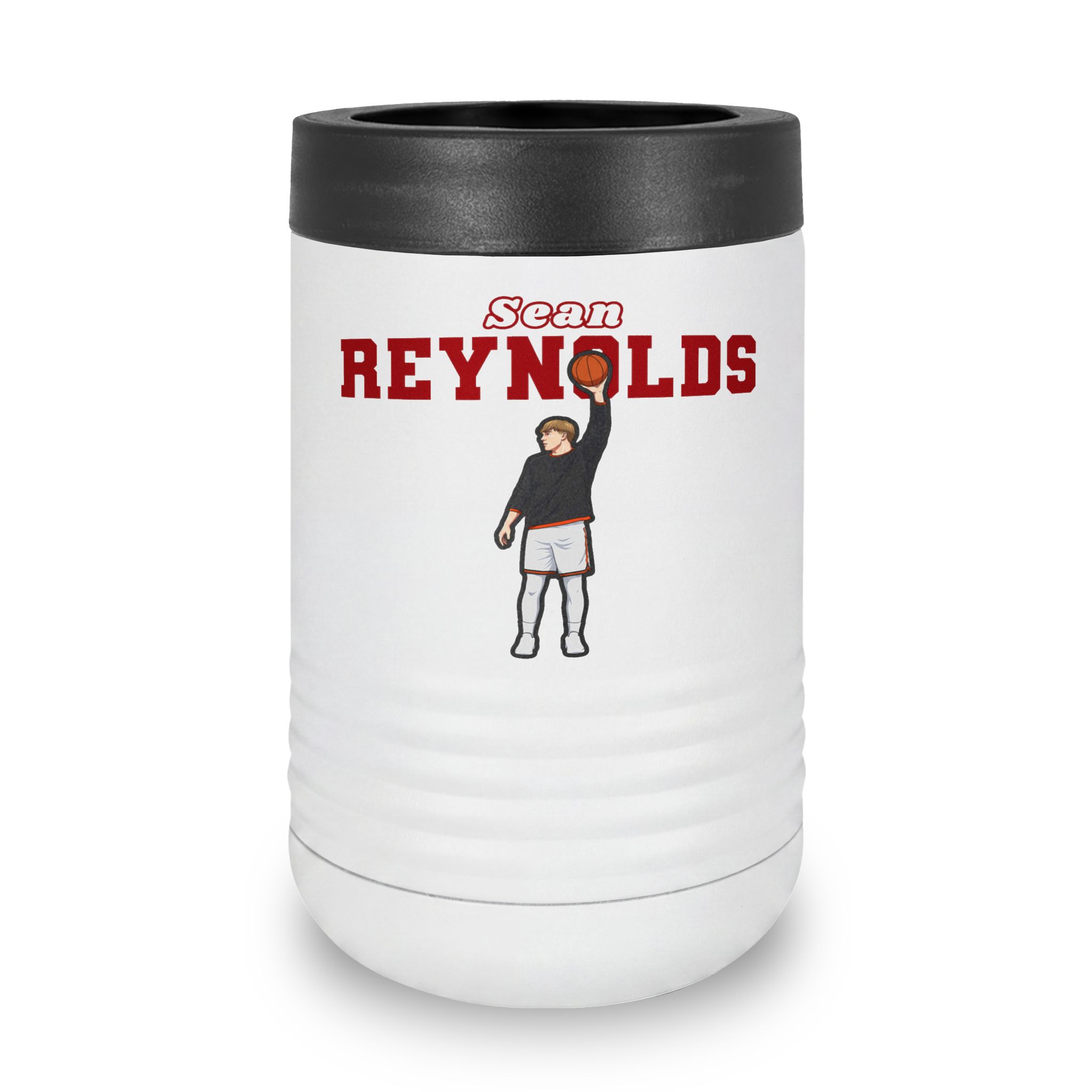 Stainless Can Cooler — character_name_arch in White