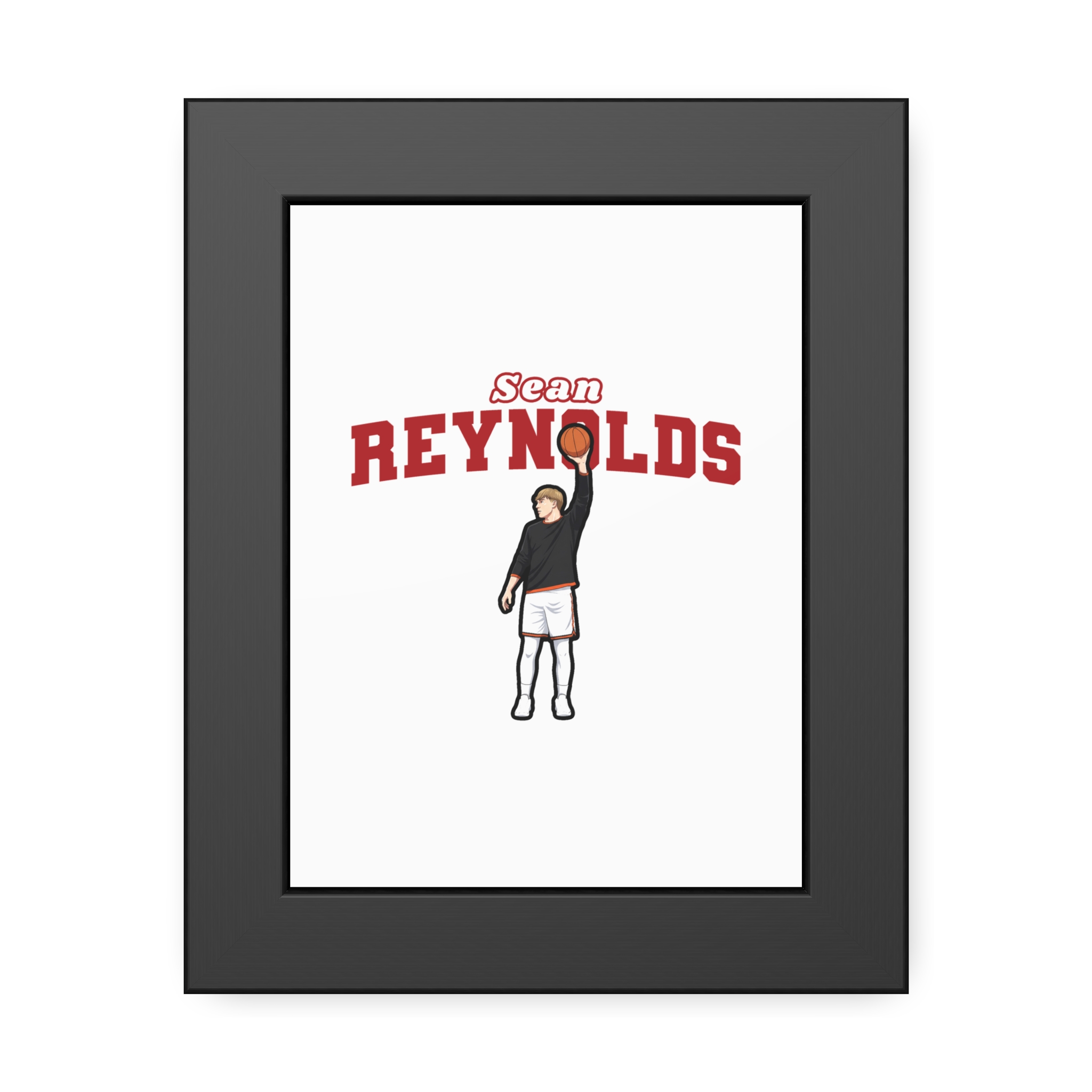 Framed Poster — character_name_arch in Black