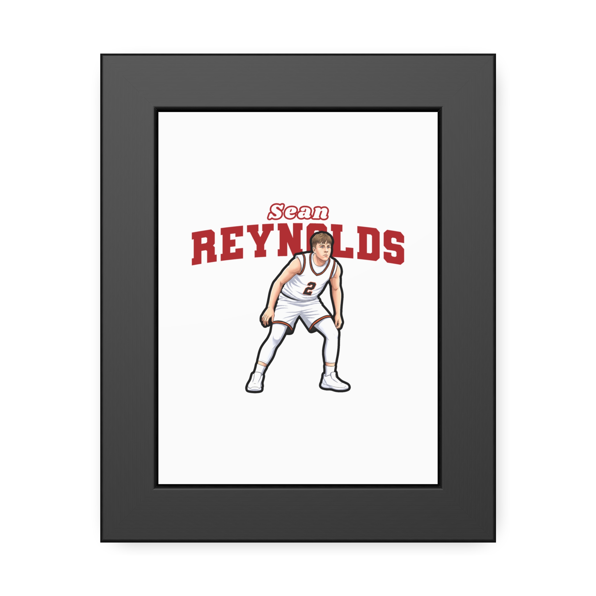 Framed Poster — character_name_arch in Black