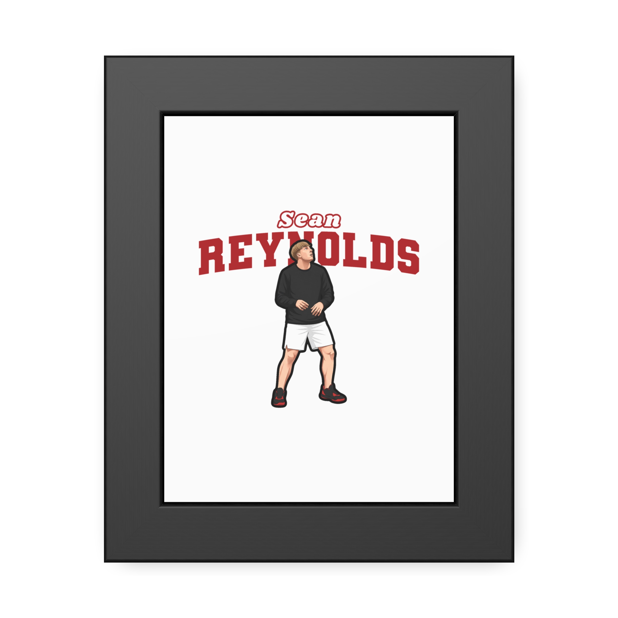 Framed Poster — character_name_arch in Black