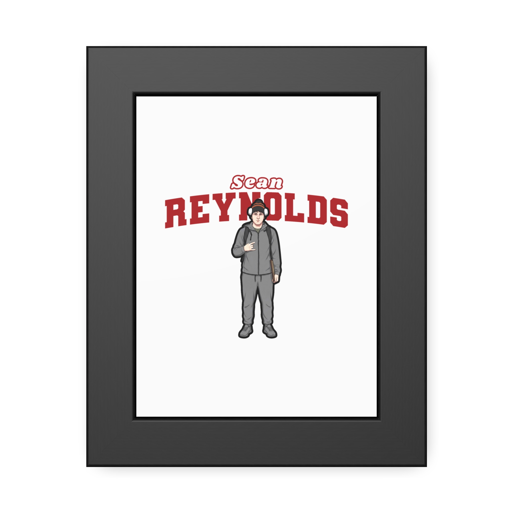 Framed Poster — character_name_arch in Black