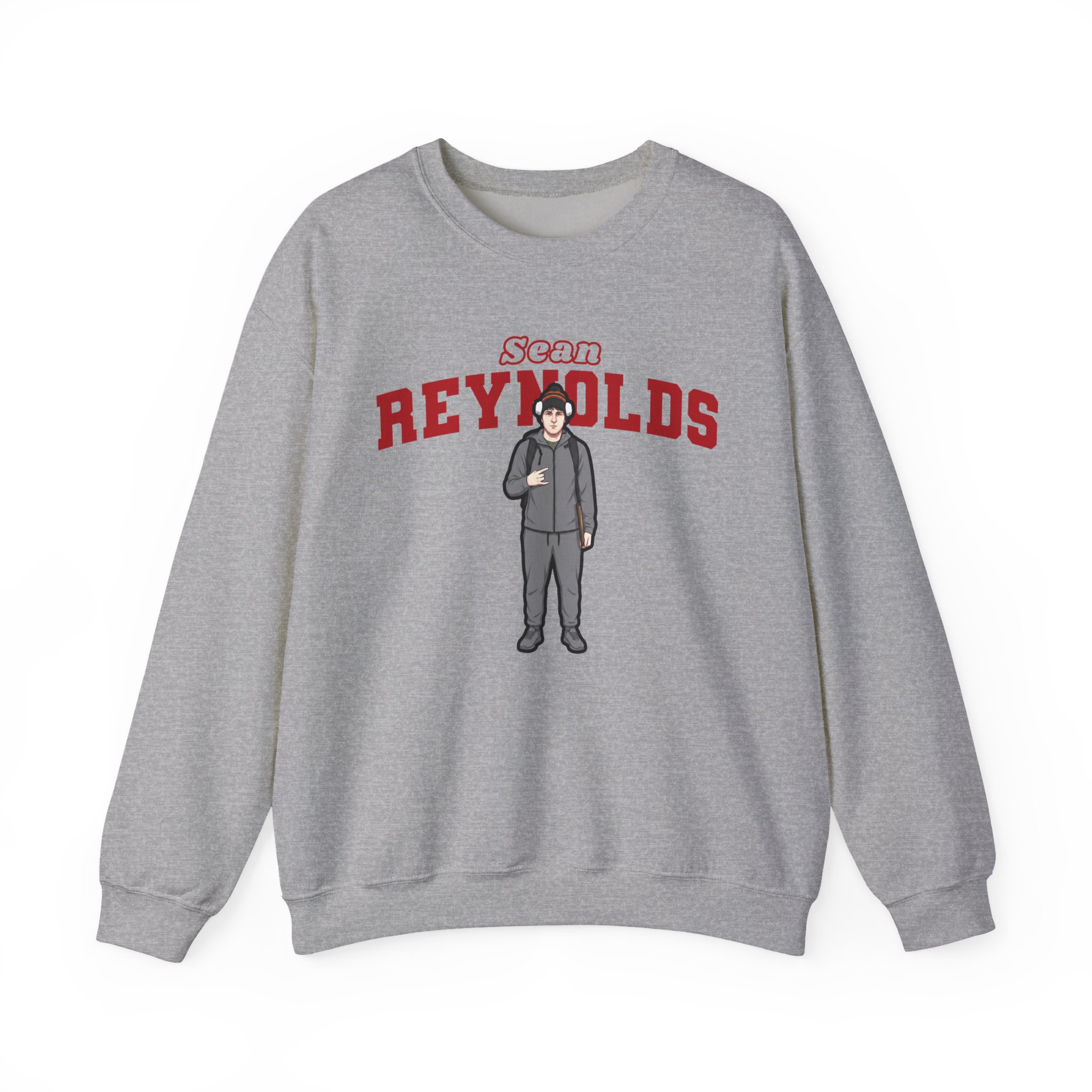Crewneck Sweatshirt — character_name_arch in Grey