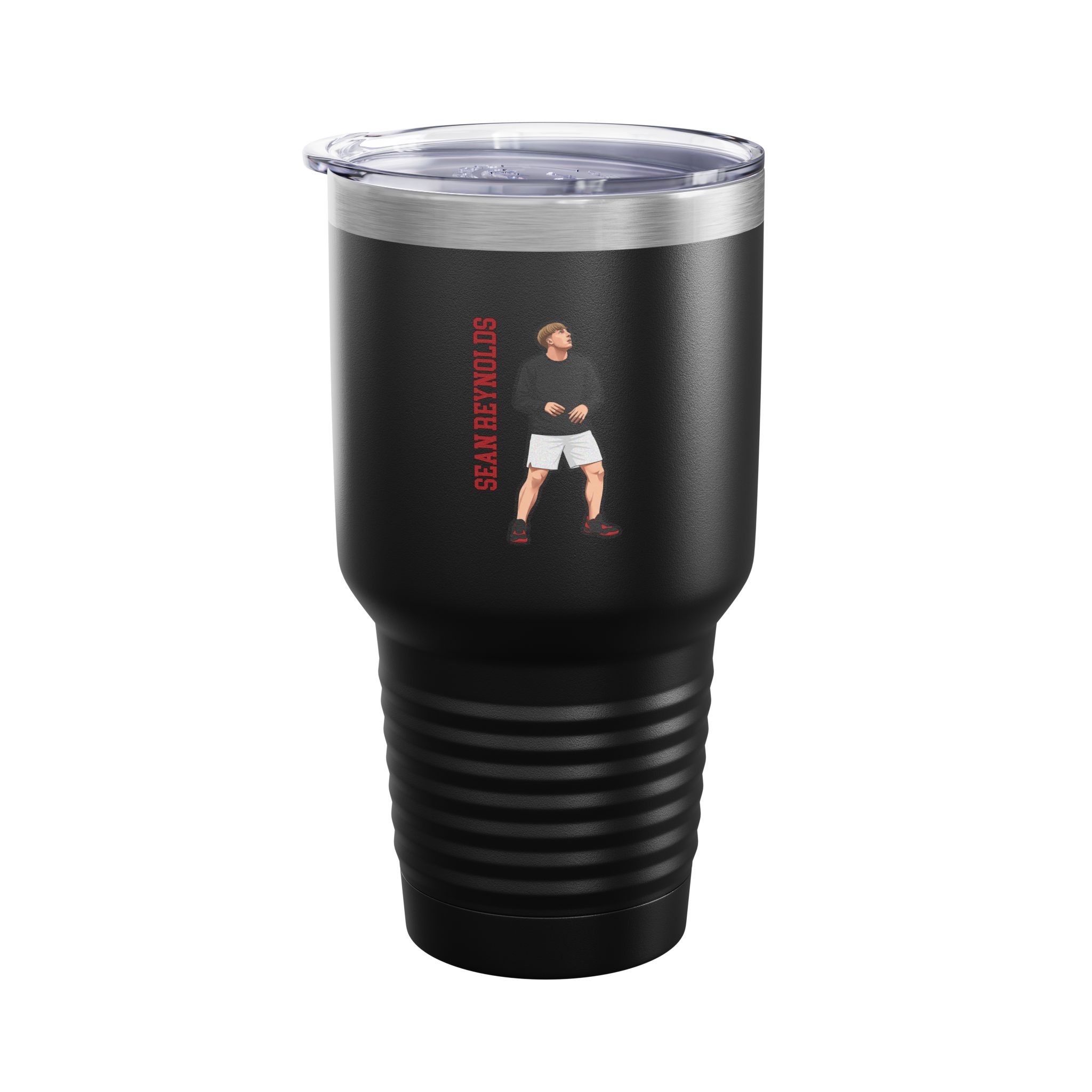 30oz Tumbler — character_name_vertical in Black