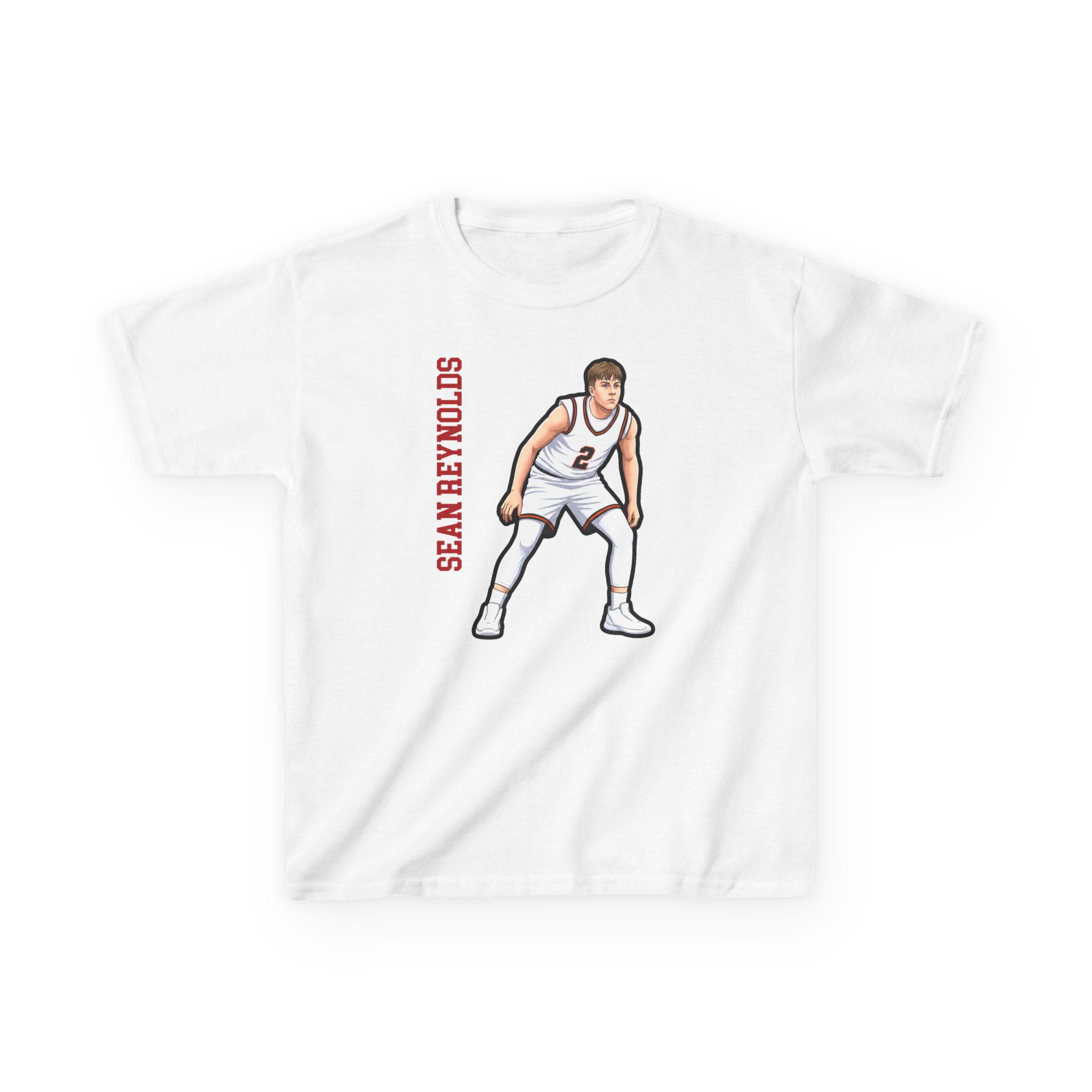 Youth Tee — character_name_vertical in White