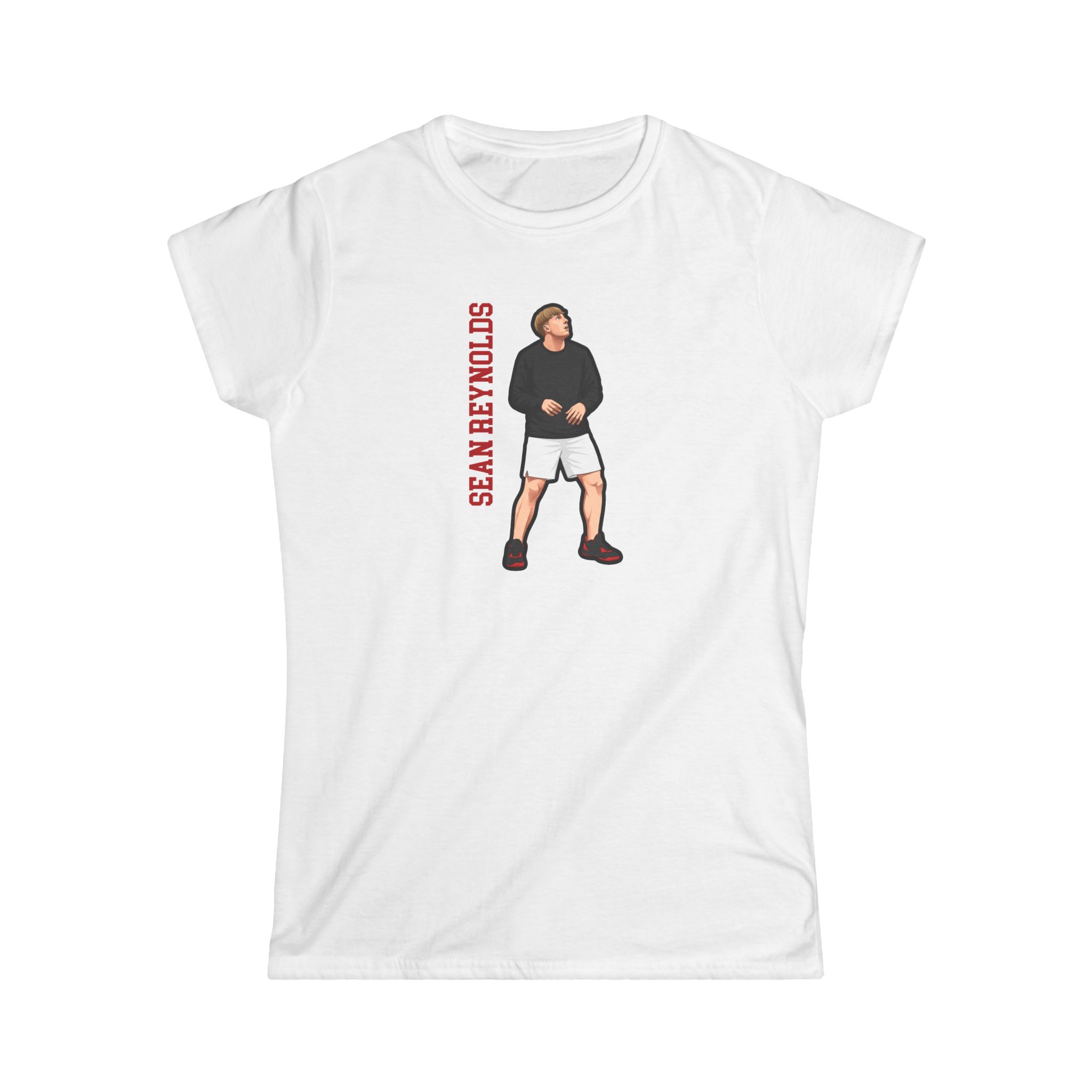Women's Softstyle Tee — character_name_vertical in White