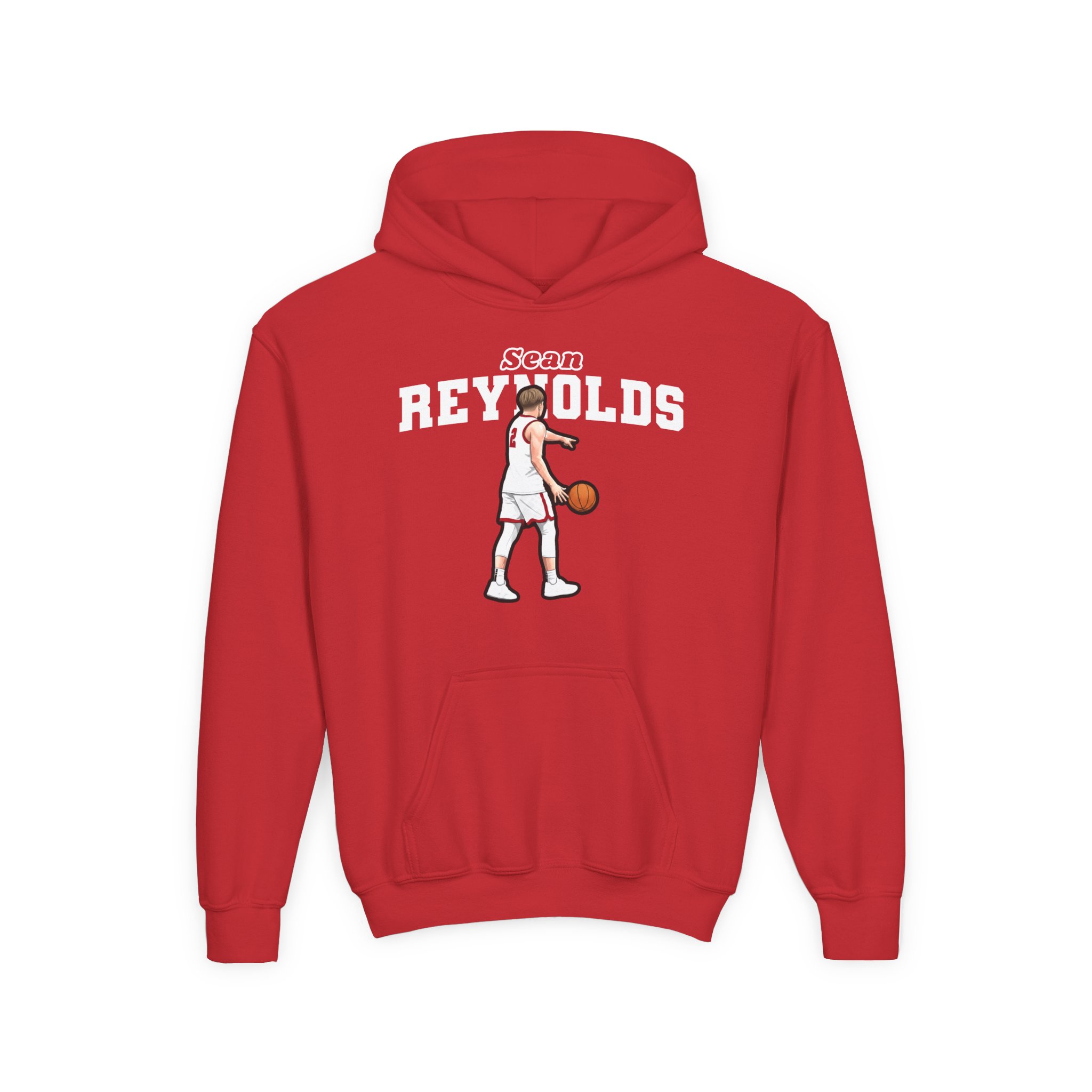 Youth Hoodie — character_name_arch in Red