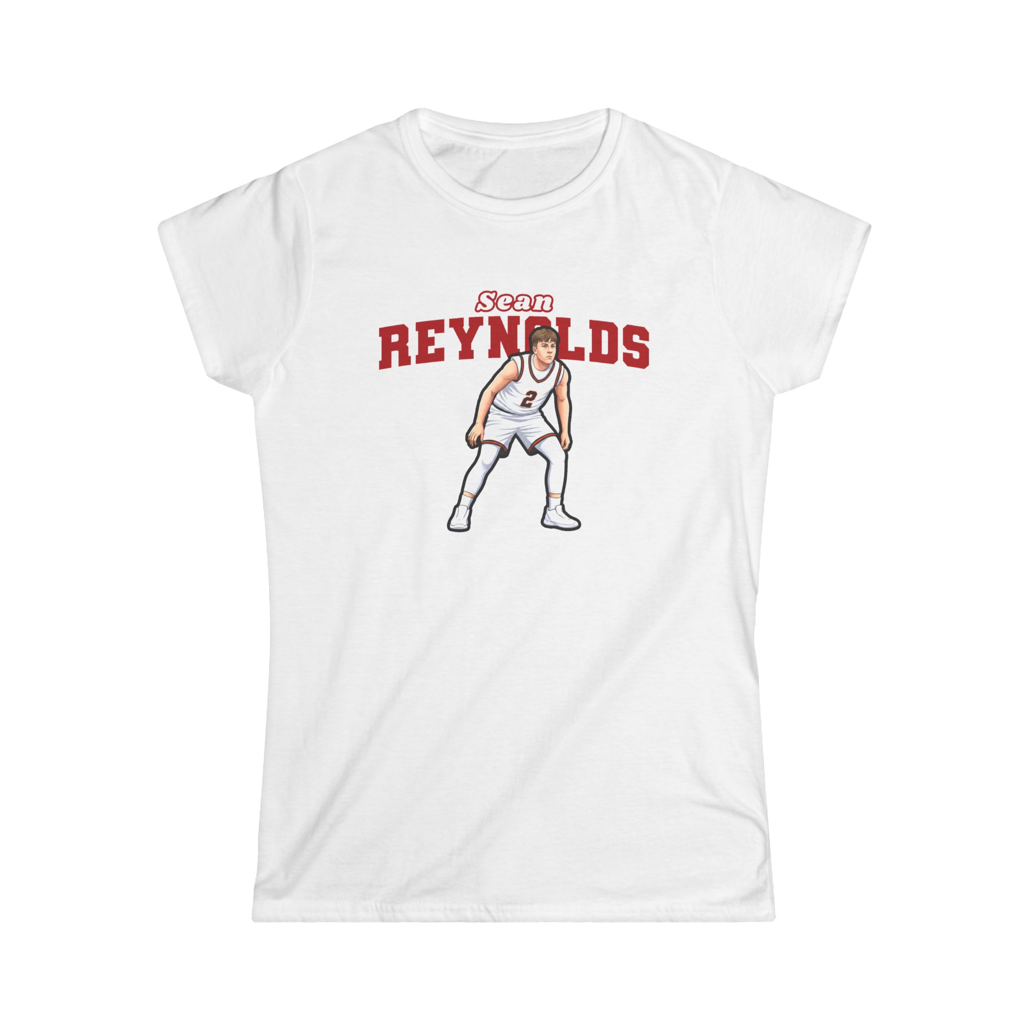 Women's Softstyle Tee — character_name_arch in White