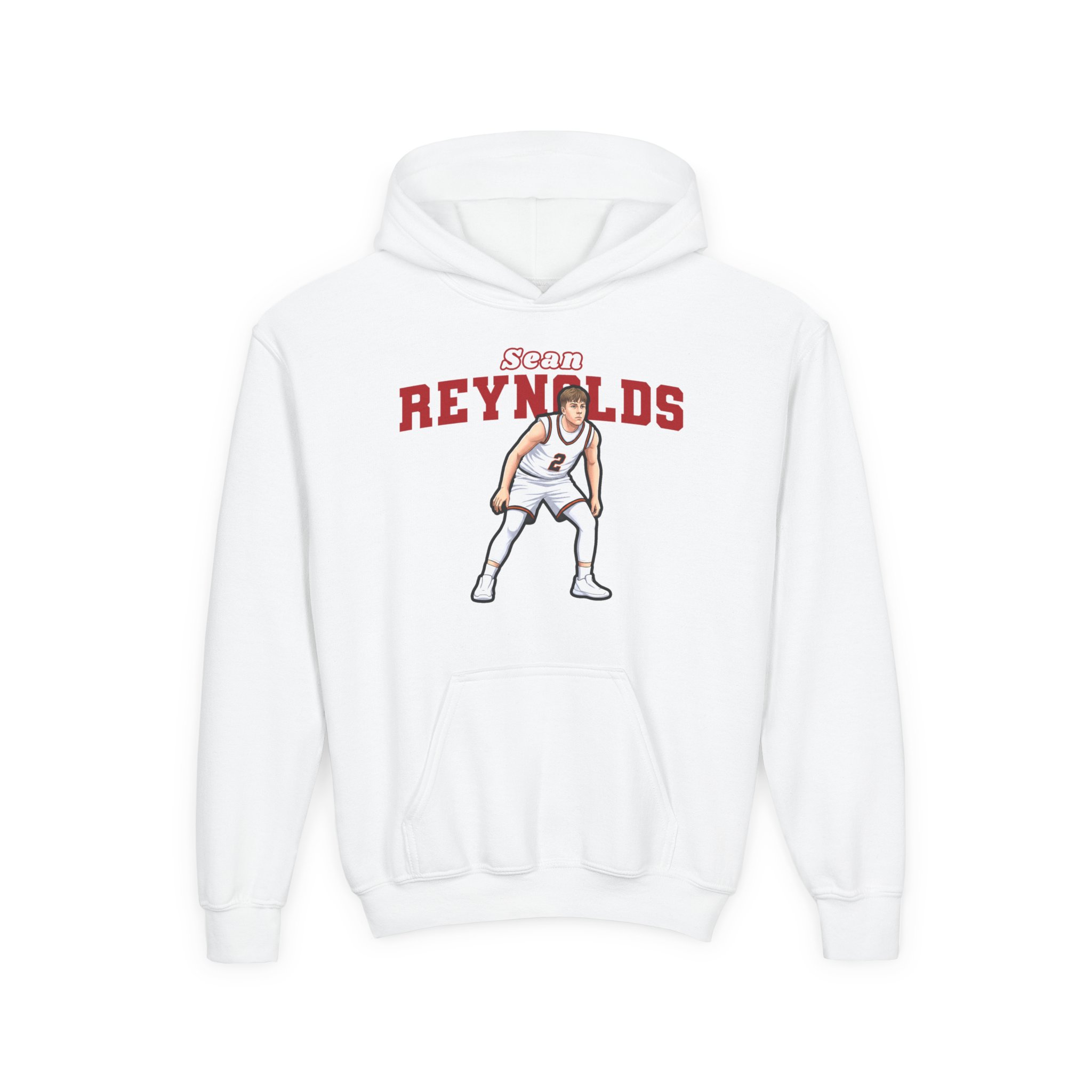 Youth Hoodie — character_name_arch in White