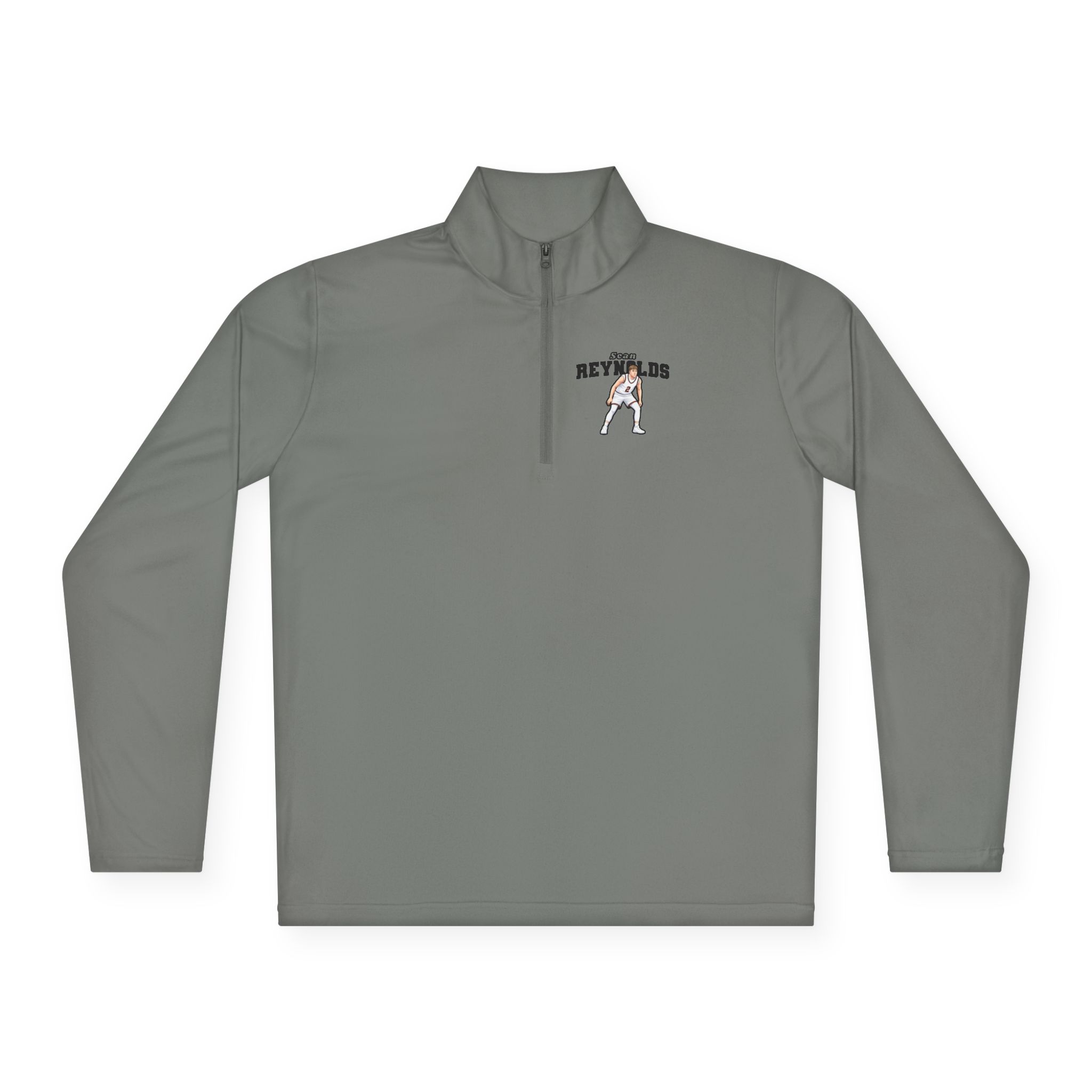 Q-Zip Pullover — character_name_arch in Grey