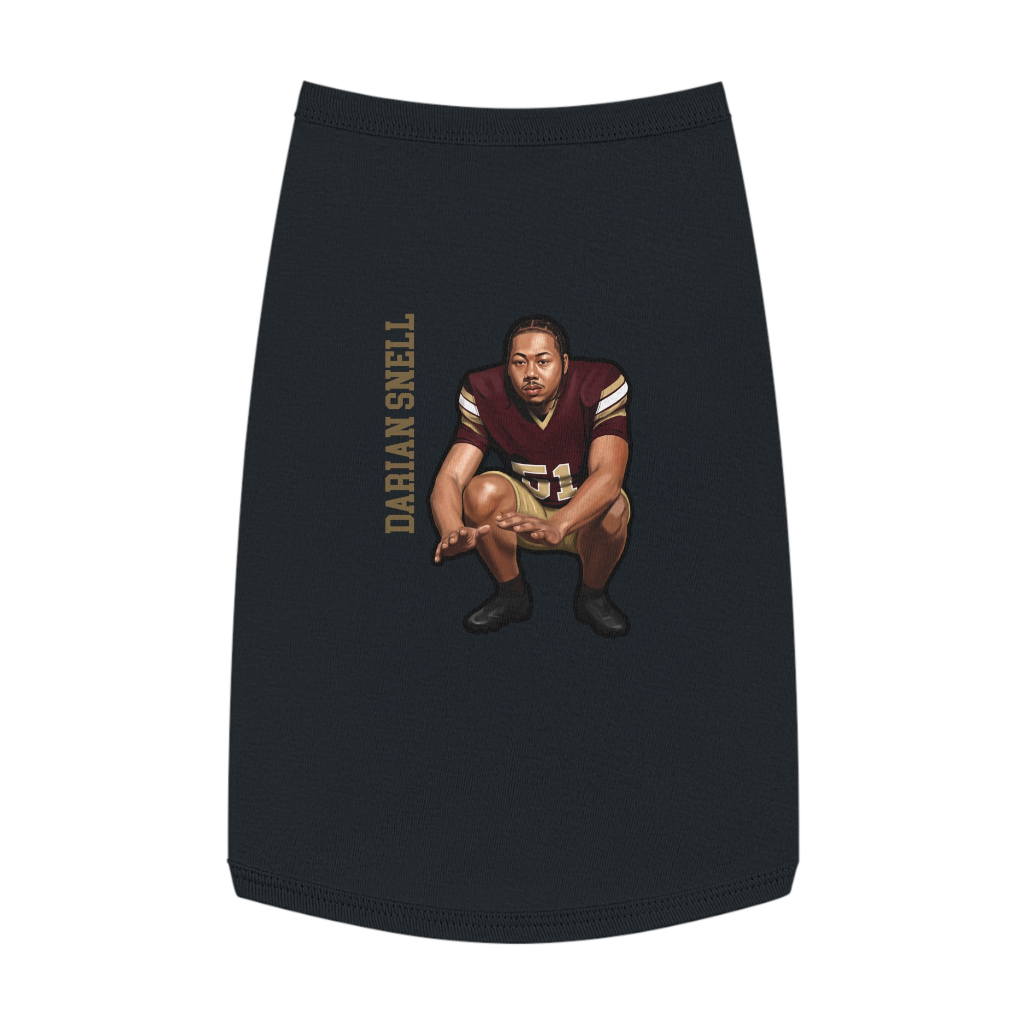 Pet Tank Top — character_name_vertical in Black