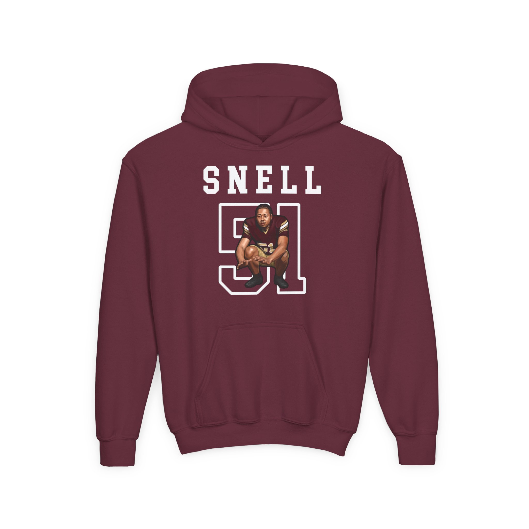 Youth Hoodie — character_shirsey in Maroon