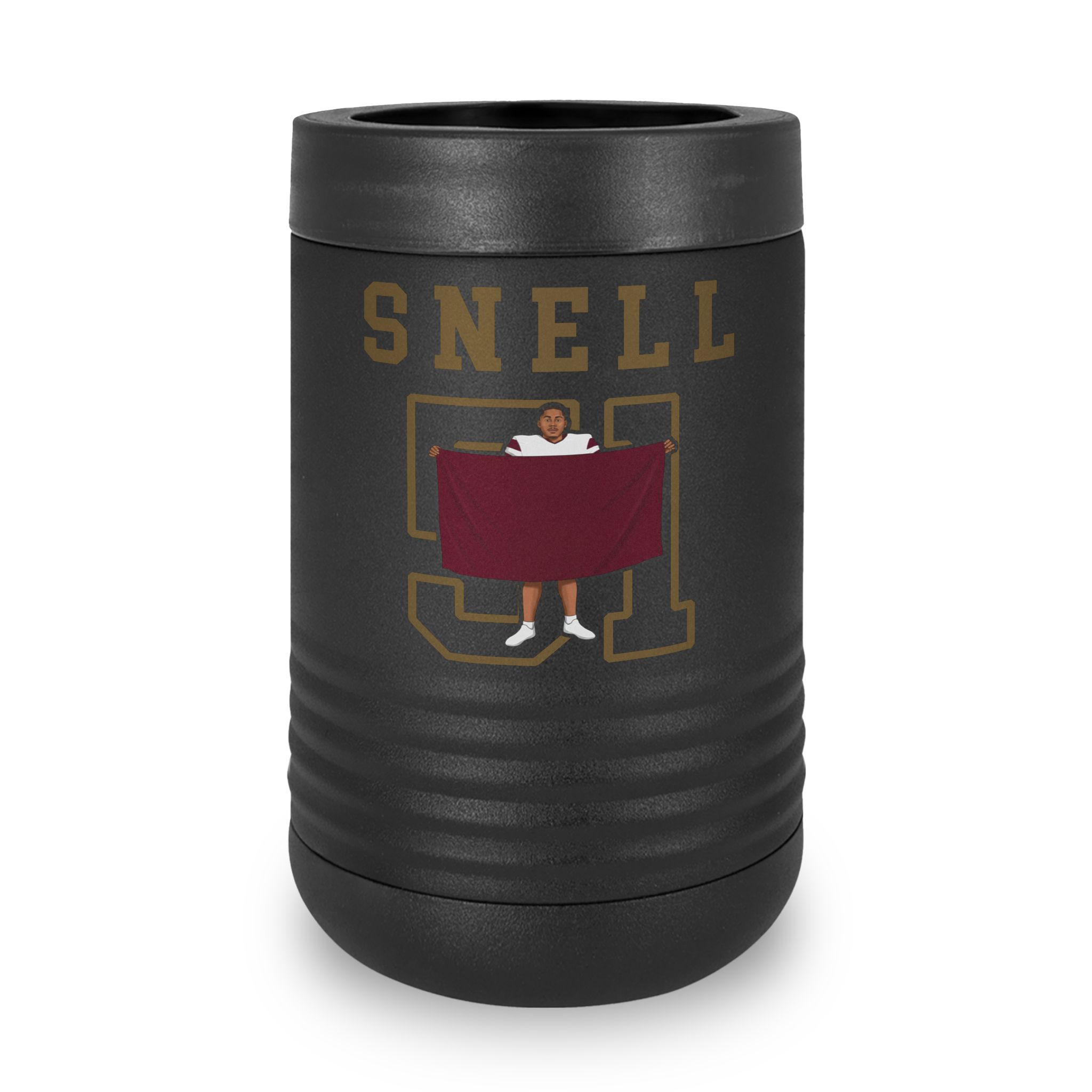 Stainless Can Cooler — character_shirsey in Black