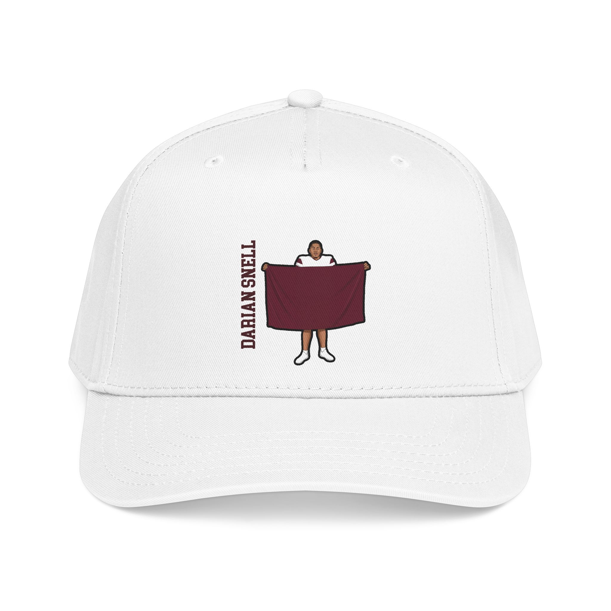 Baseball Cap — character_name_vertical in White