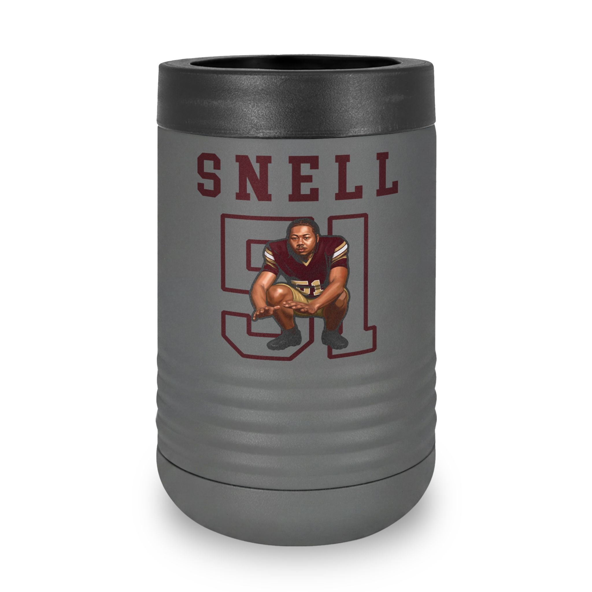 Stainless Can Cooler — character_shirsey in Grey
