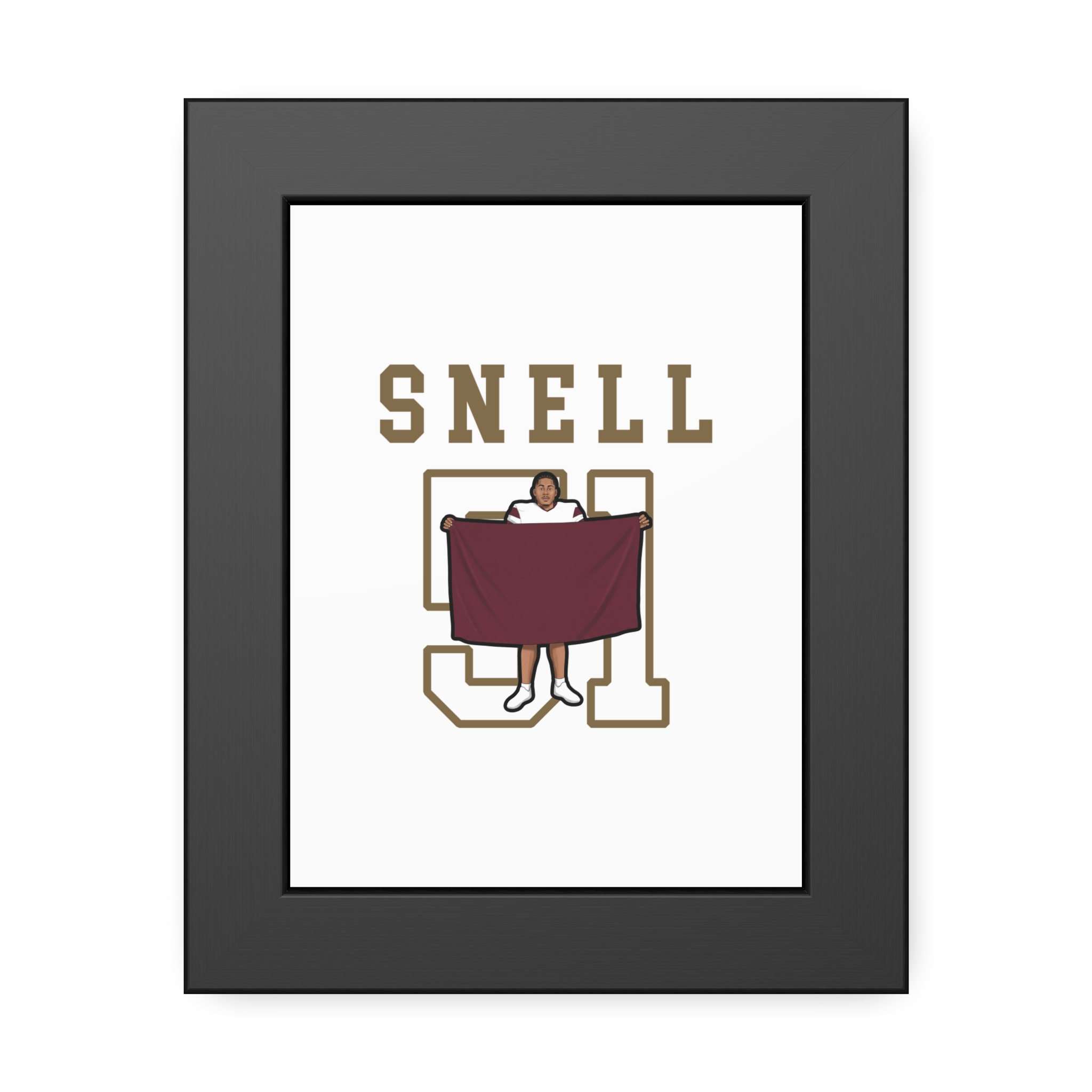 Framed Poster — character_shirsey in Black