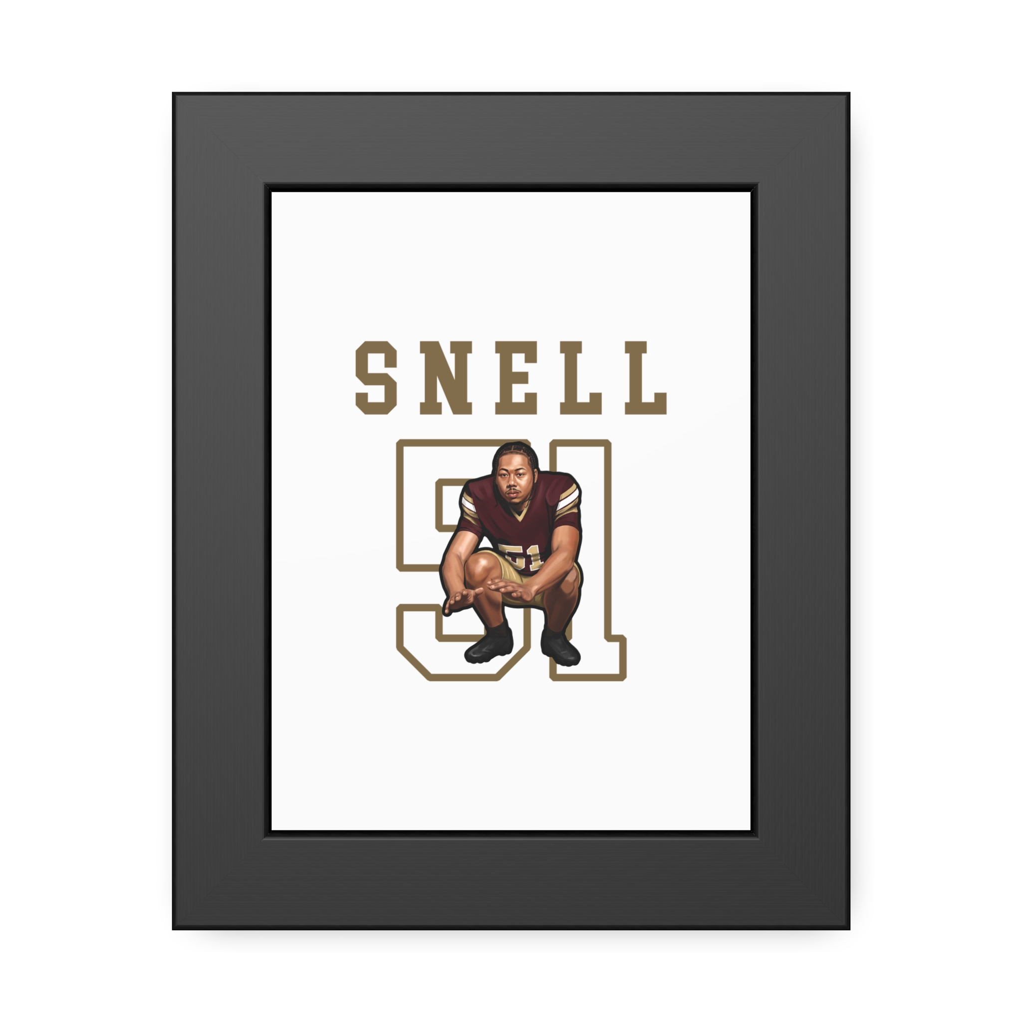 Framed Poster — character_shirsey in Black