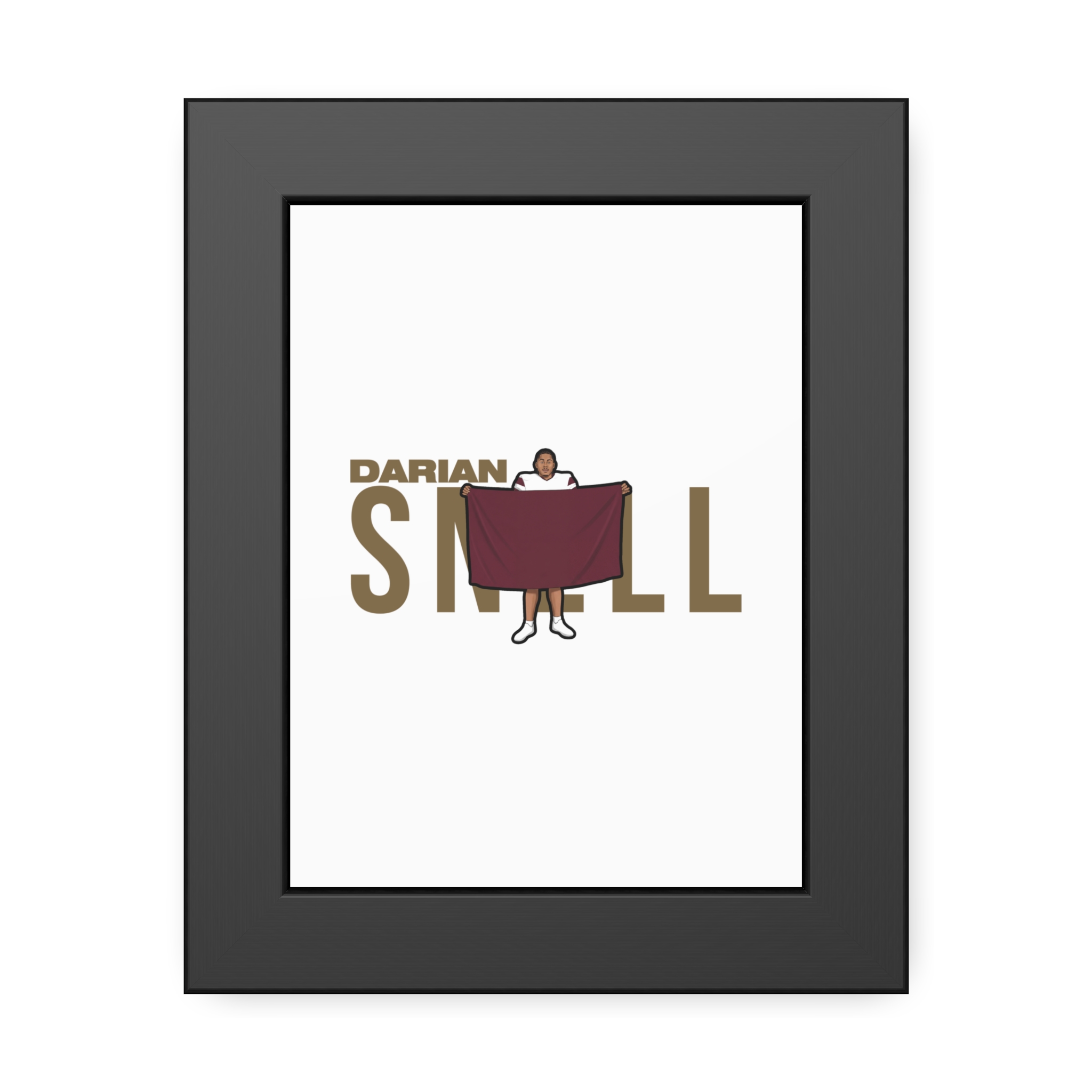 Framed Poster — character_player_name in Black
