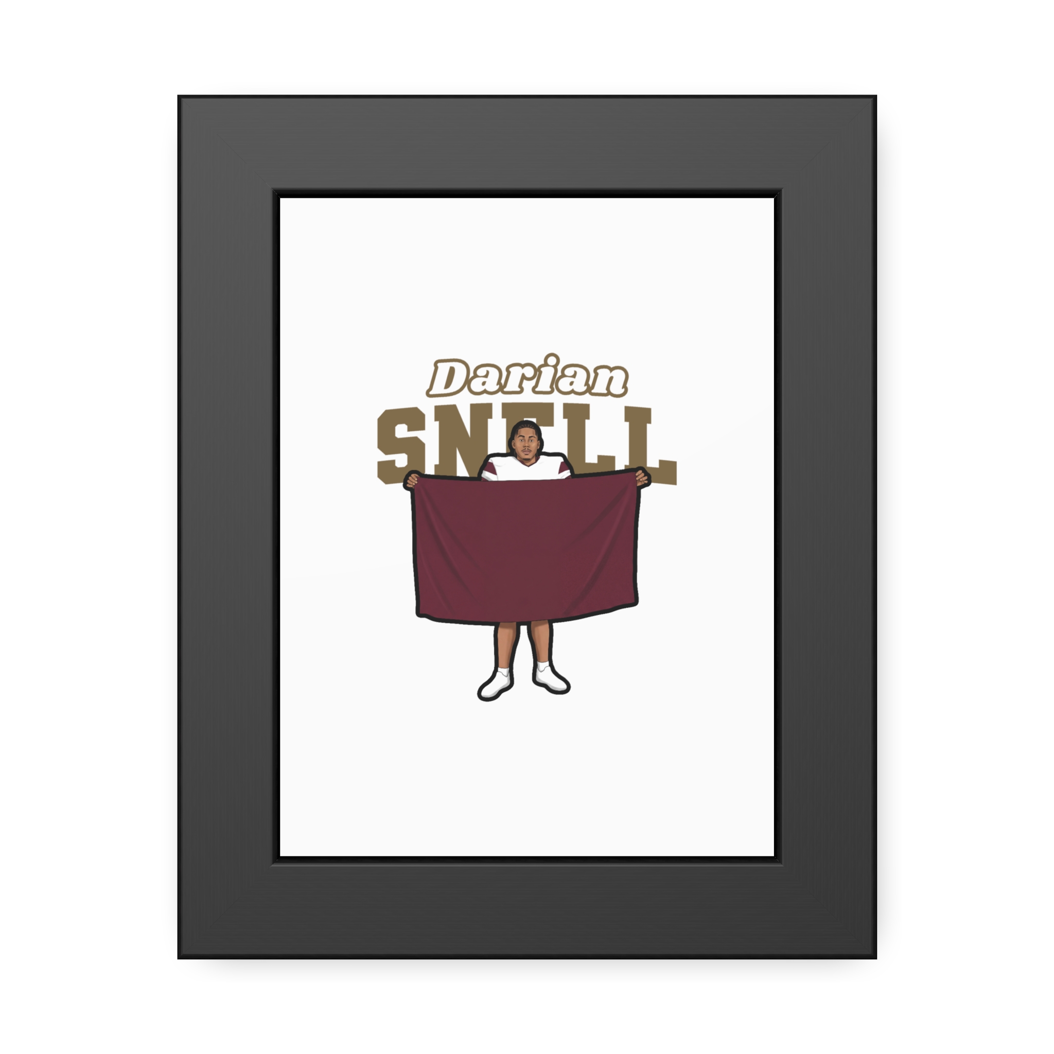 Framed Poster — character_name_arch in Black