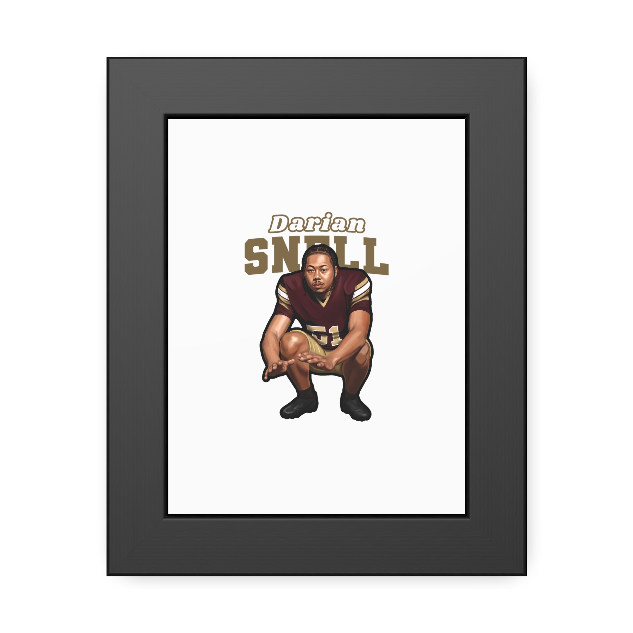 Framed Poster — character_name_arch in Black