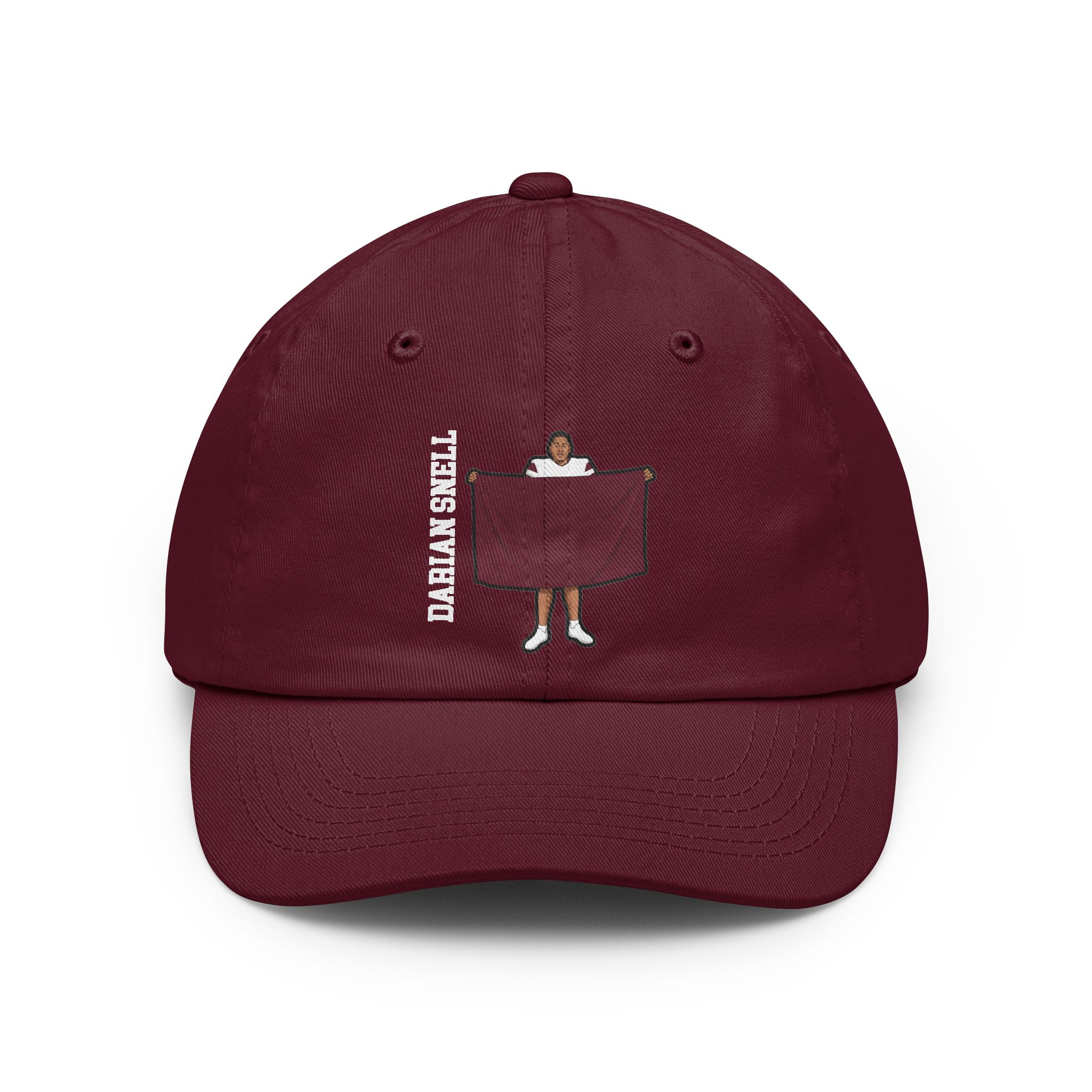 Classic Cap — character_name_vertical in Maroon