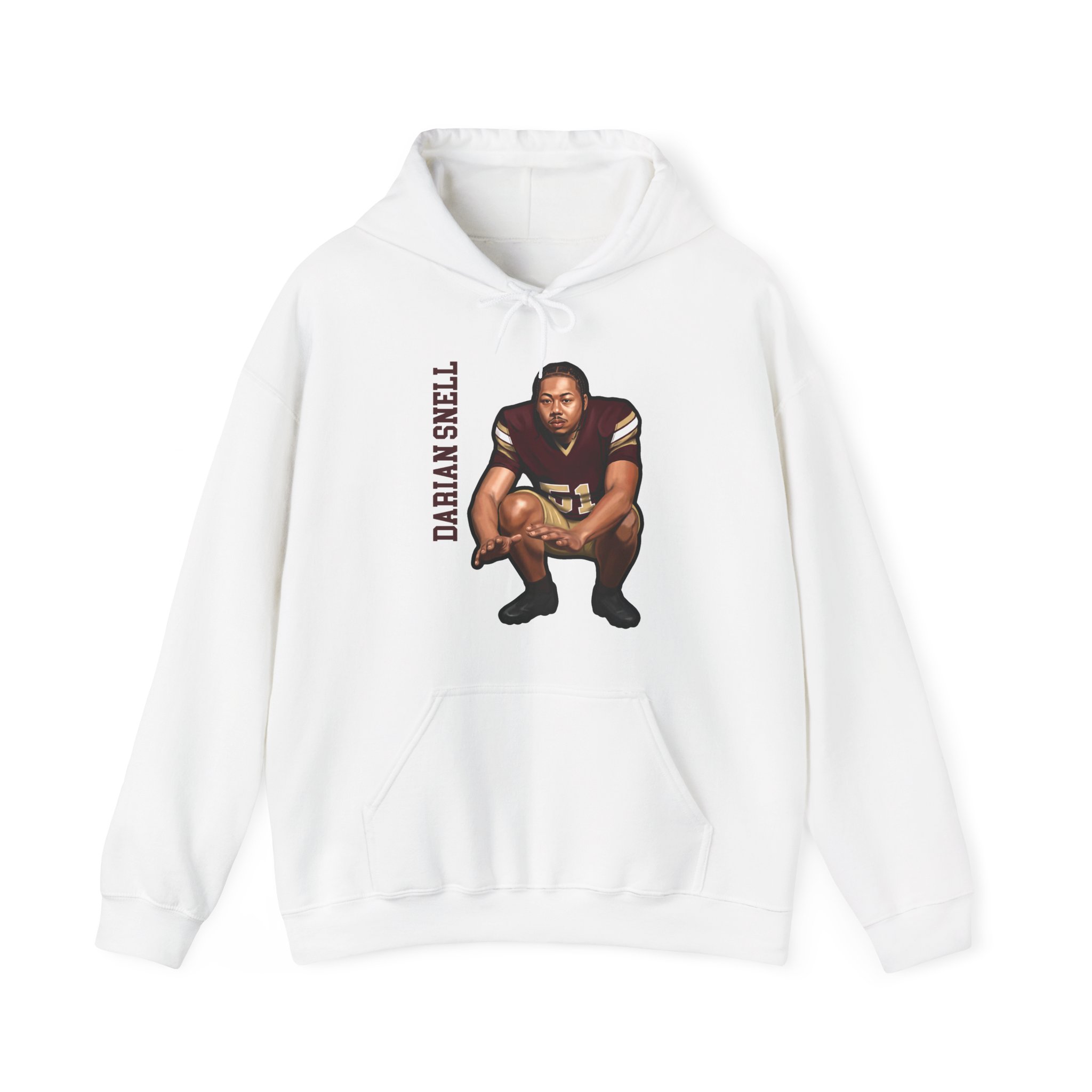 Hoodie — character_name_vertical in White