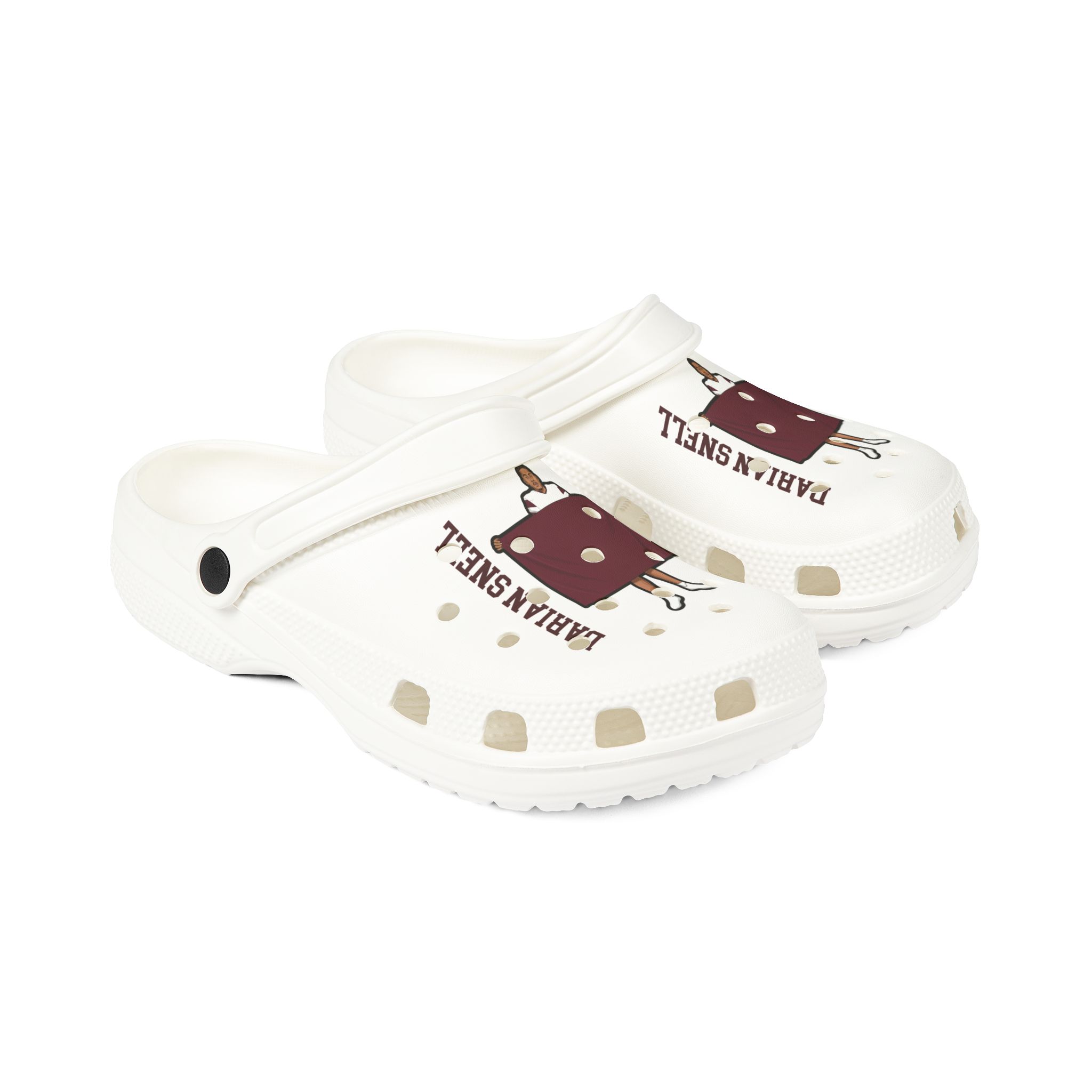Rubber Clogs — character_name_vertical in White