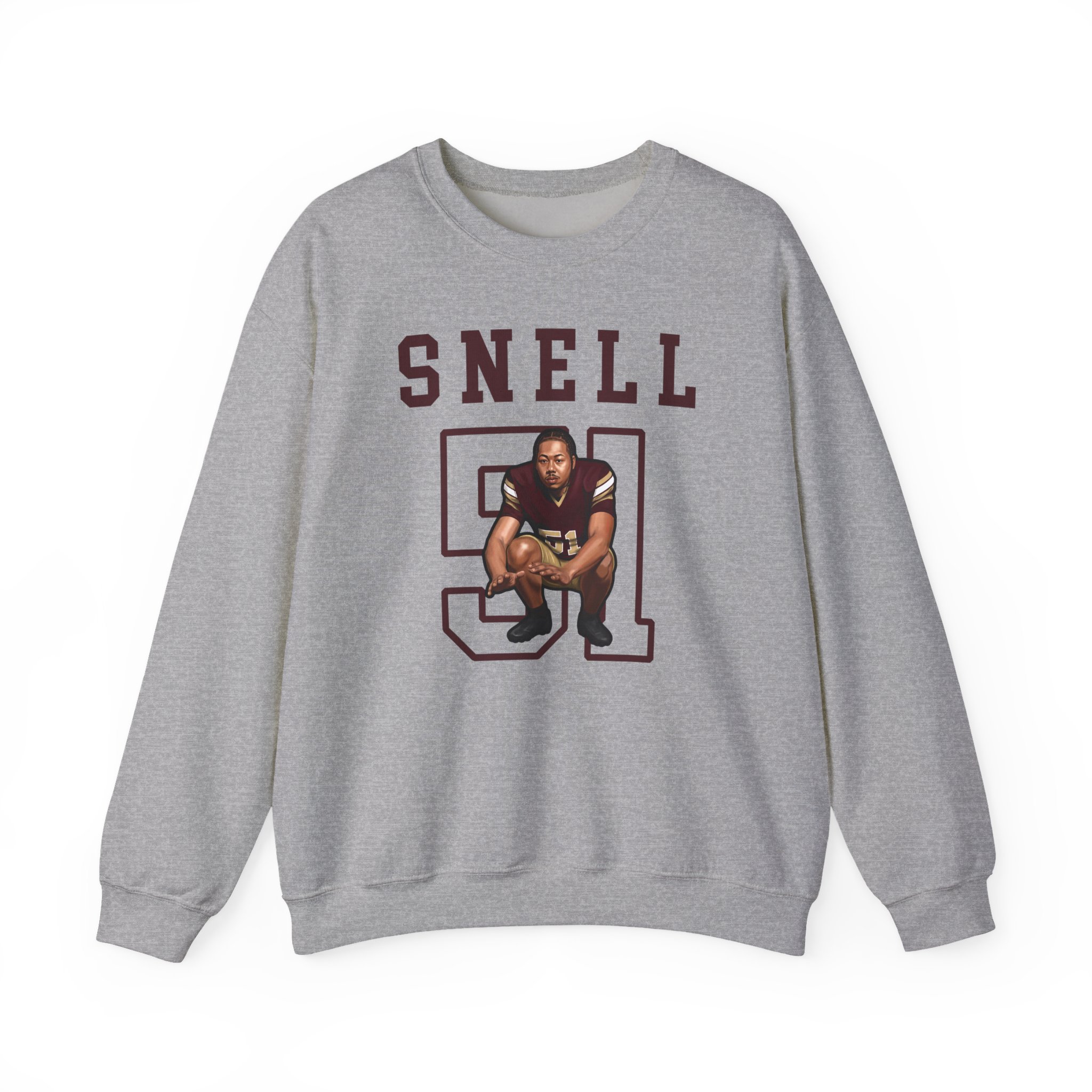 Crewneck Sweatshirt — character_shirsey in Grey